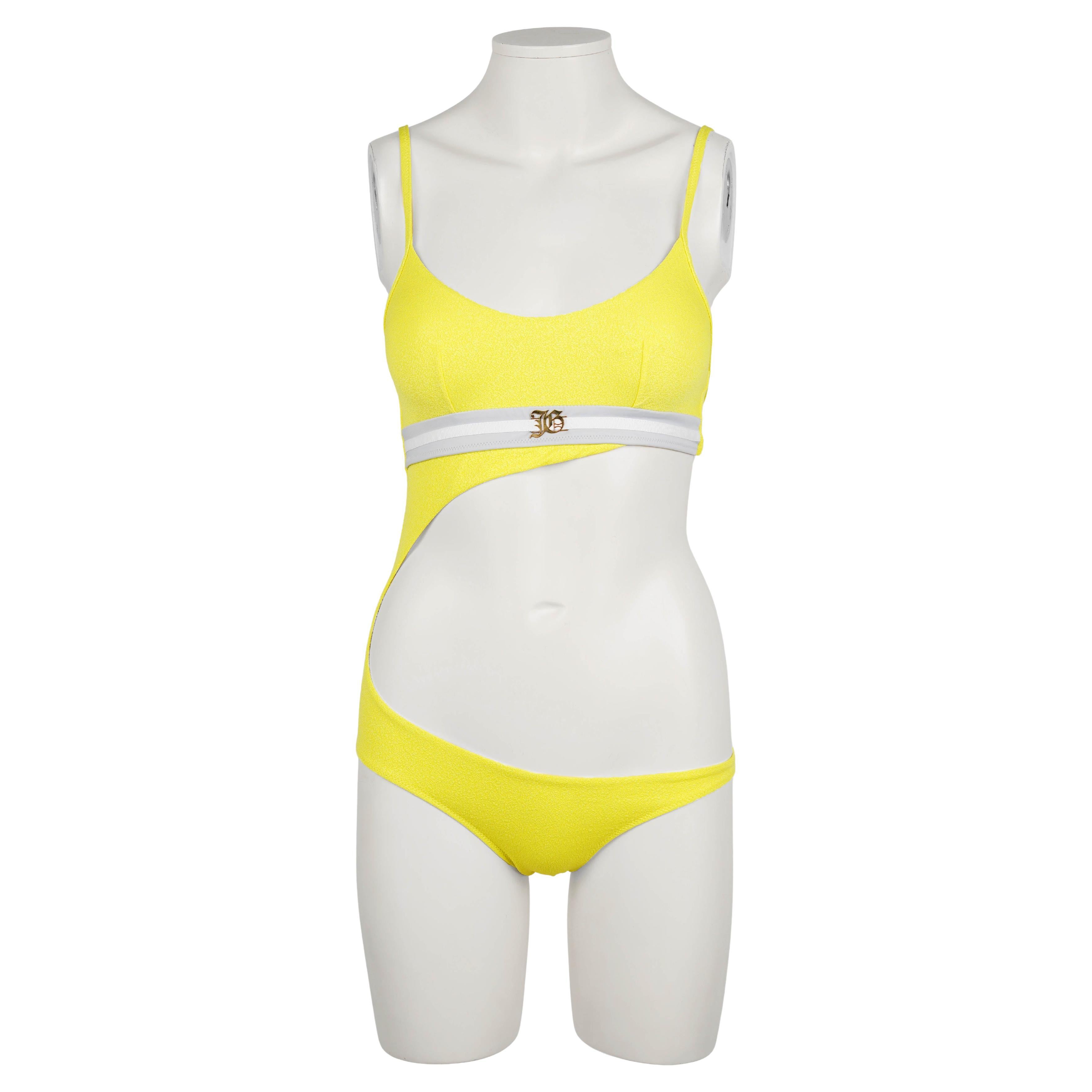 John Galliano S/S 2005 Gelber Monokini Badeanzug - Deadstock mit Tags
