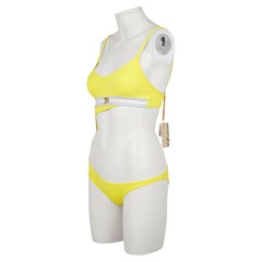 John Galliano S/S 2005 Yellow Monokini Swimsuit — Deadstock with Tags IT42