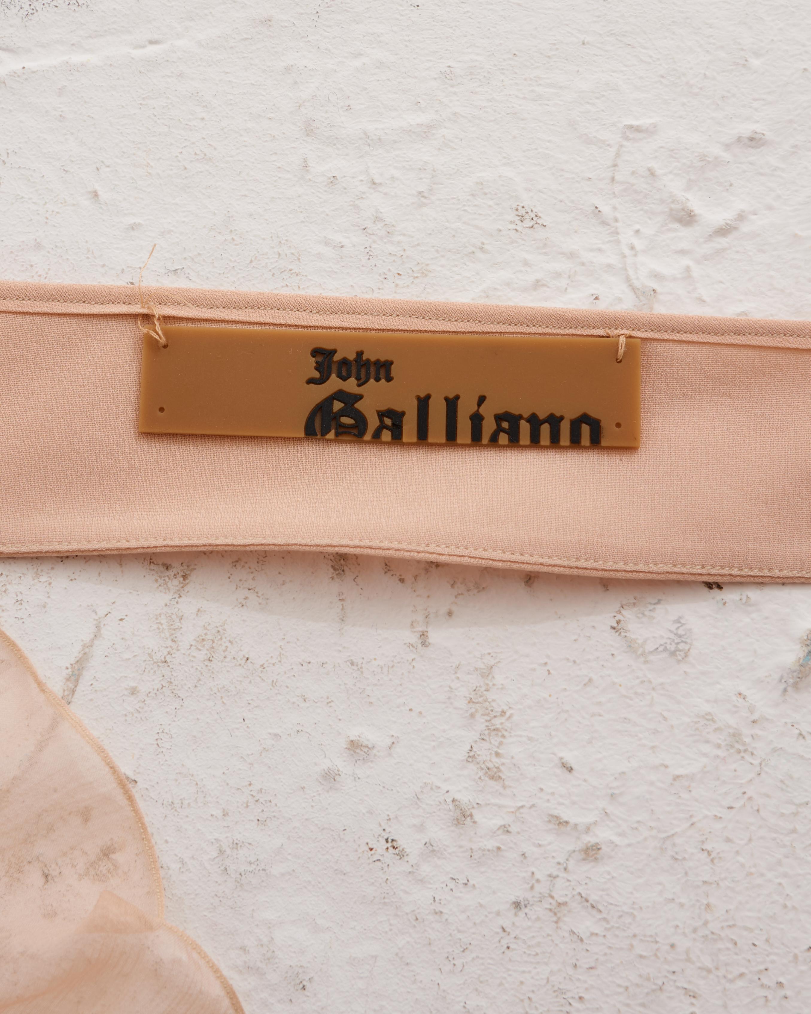 John Galliano S/S 2007 Pink sequined cocktail dress For Sale 8