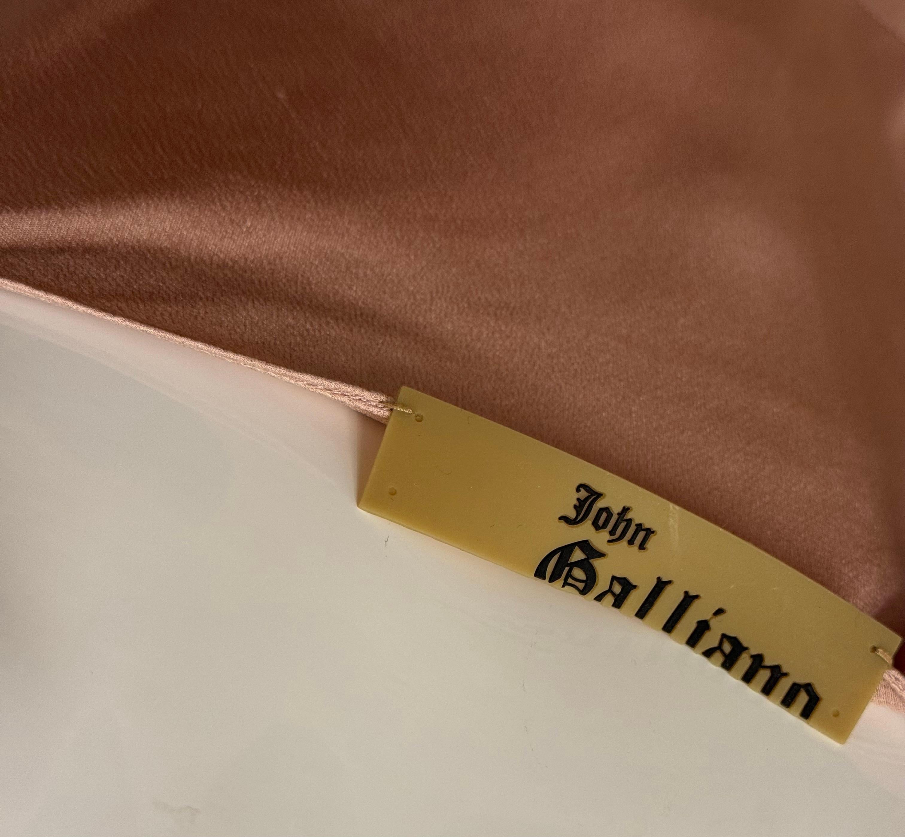 Vestido de cóctel de seda John Galliano S/S 2007 Beige en venta