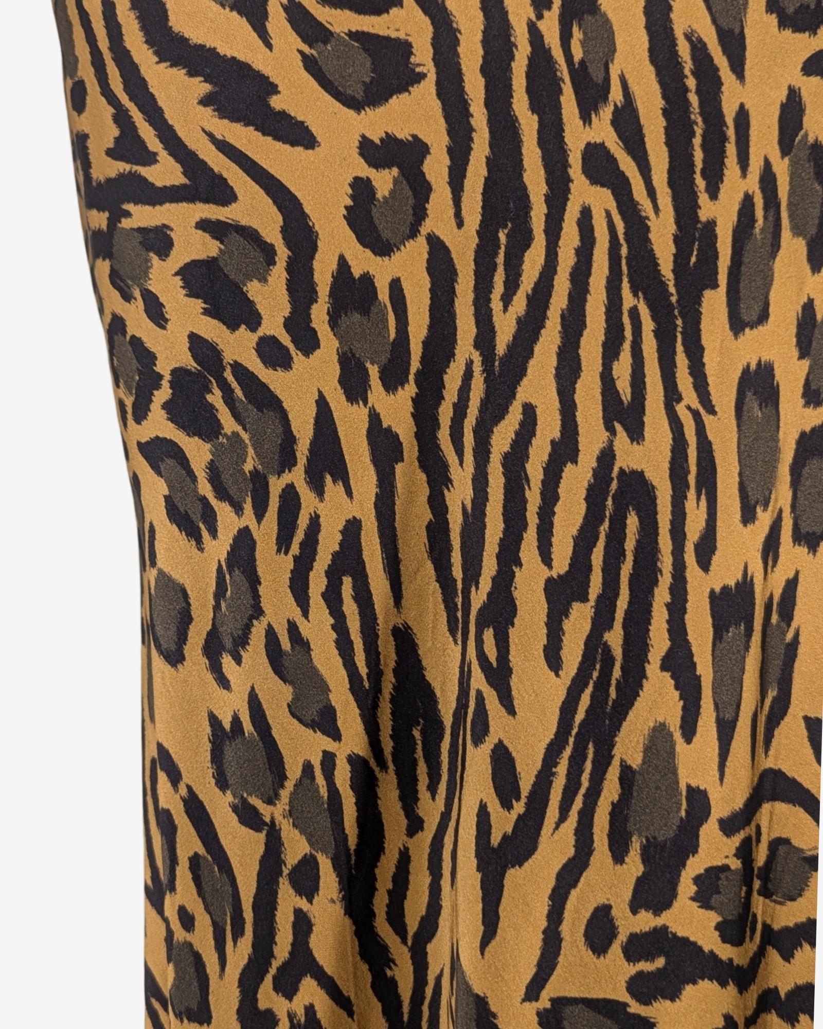 John Galliano S/S2018 Cheetah Silk Dress Maxi Length For Sale 5