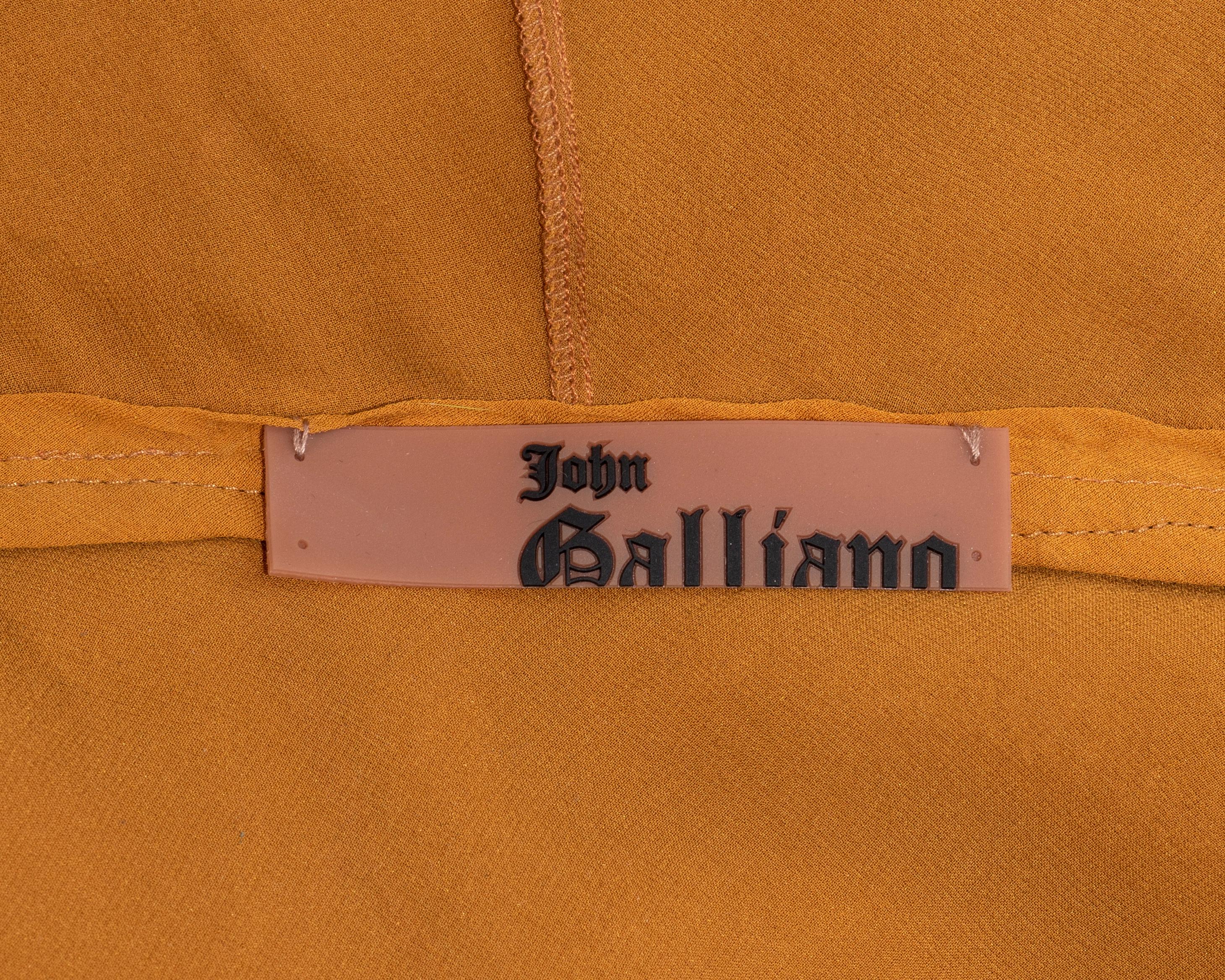 John Galliano saffron silk chiffon ruffled evening dress, ss 2005 5