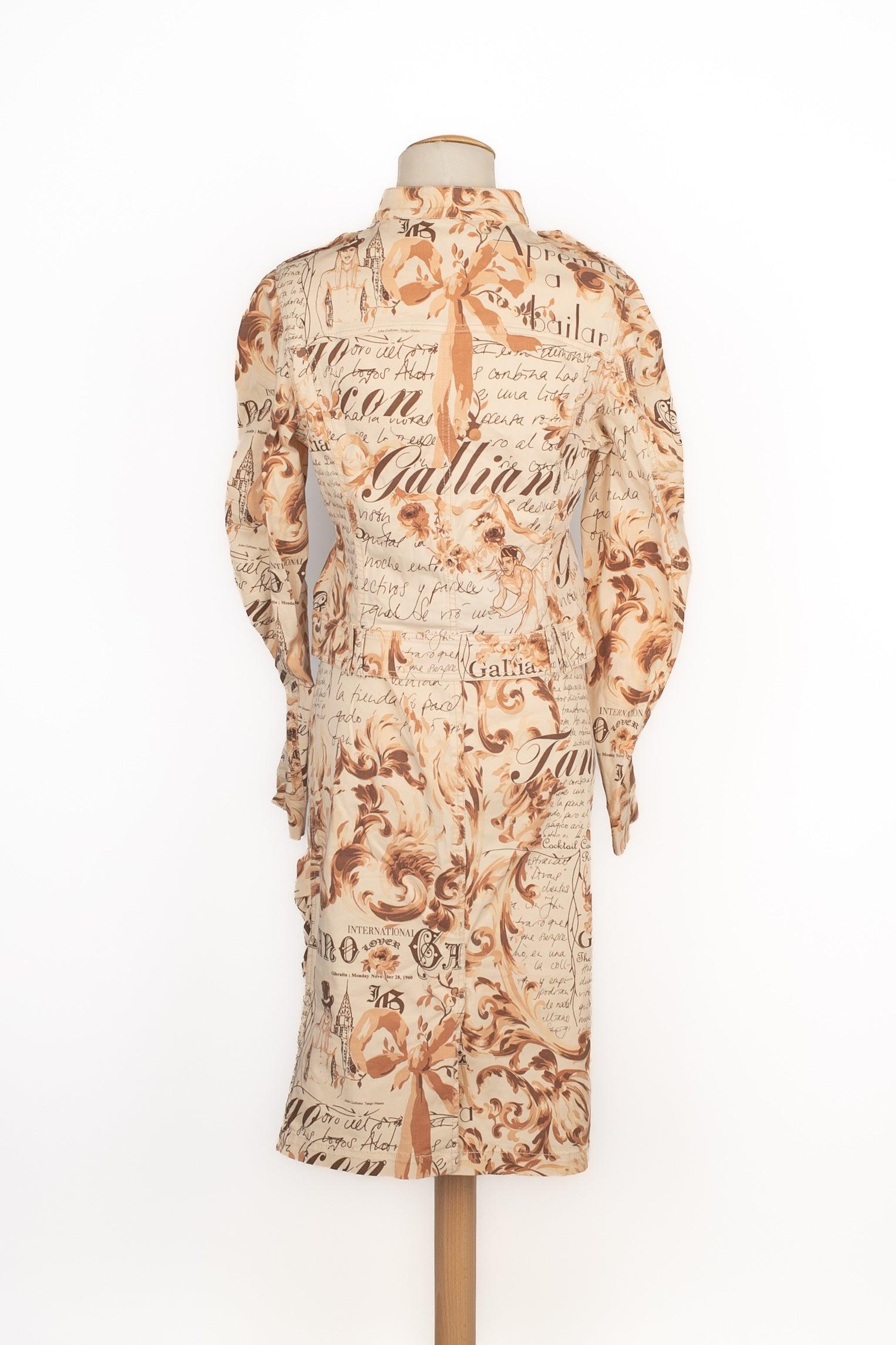 Beige John Galliano set For Sale