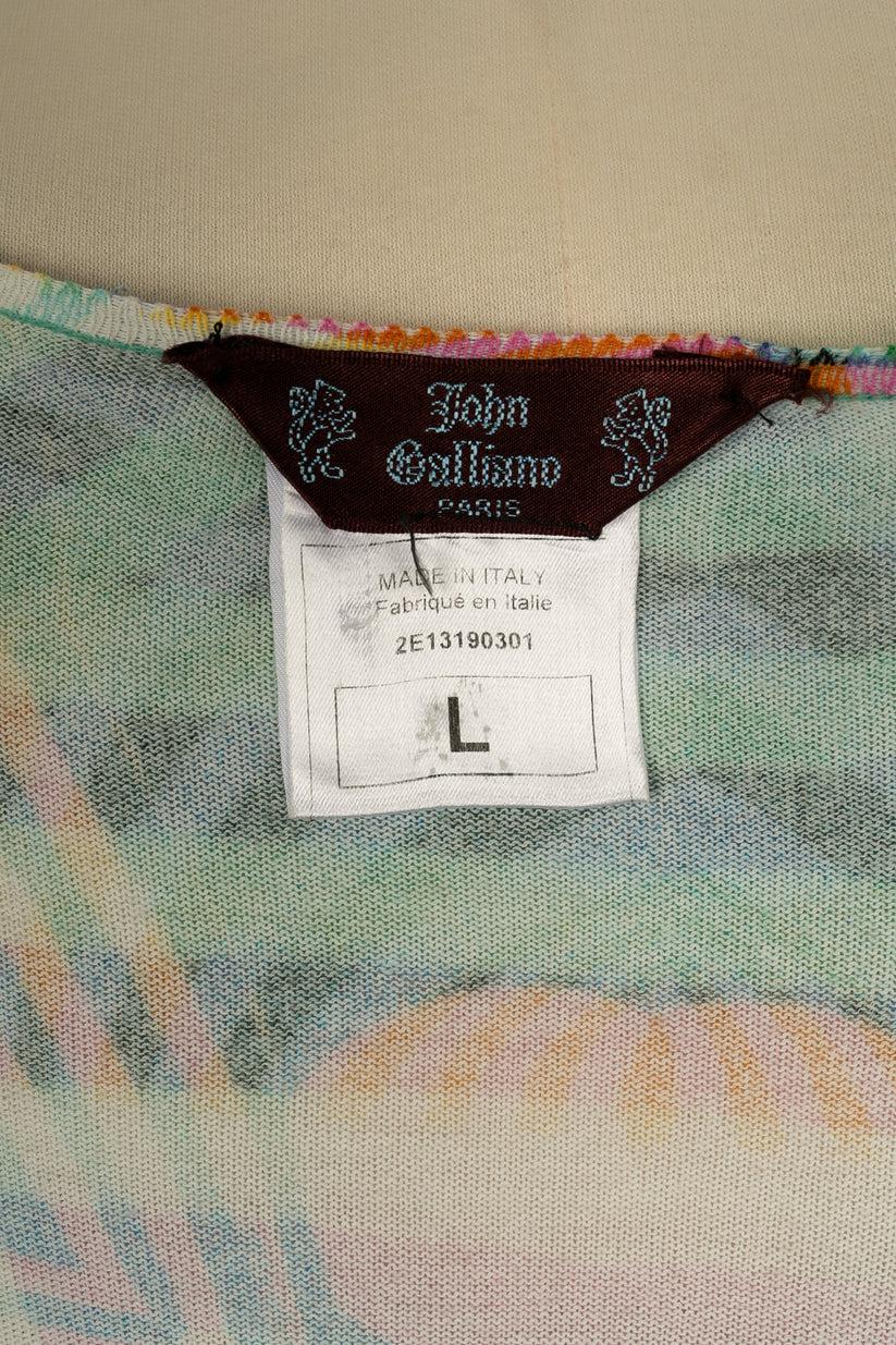 John Galliano Set of a Top and Vest with Psychedelic Print For Sale 6