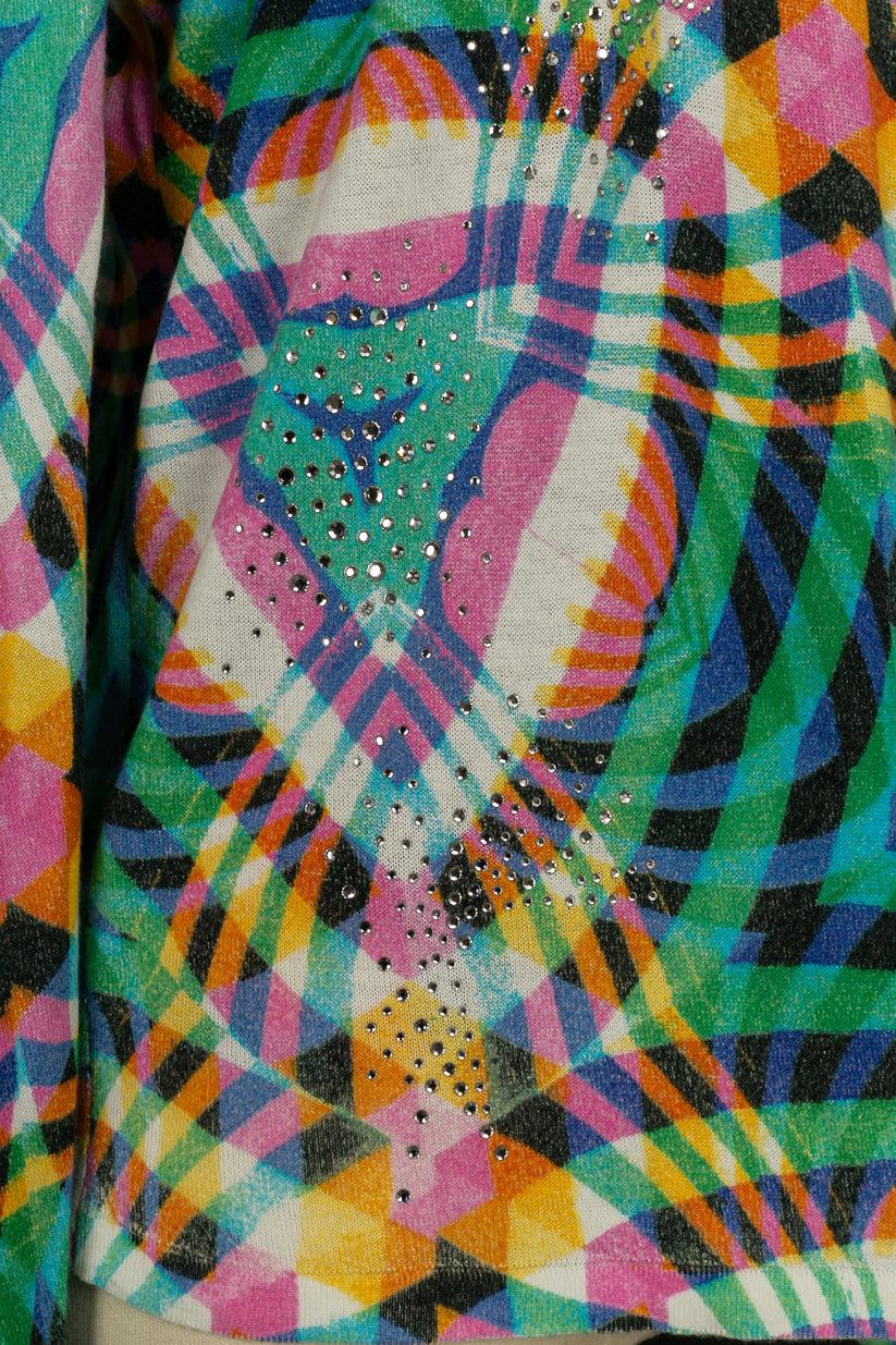 John Galliano Set of a Top and Vest with Psychedelic Print For Sale 3