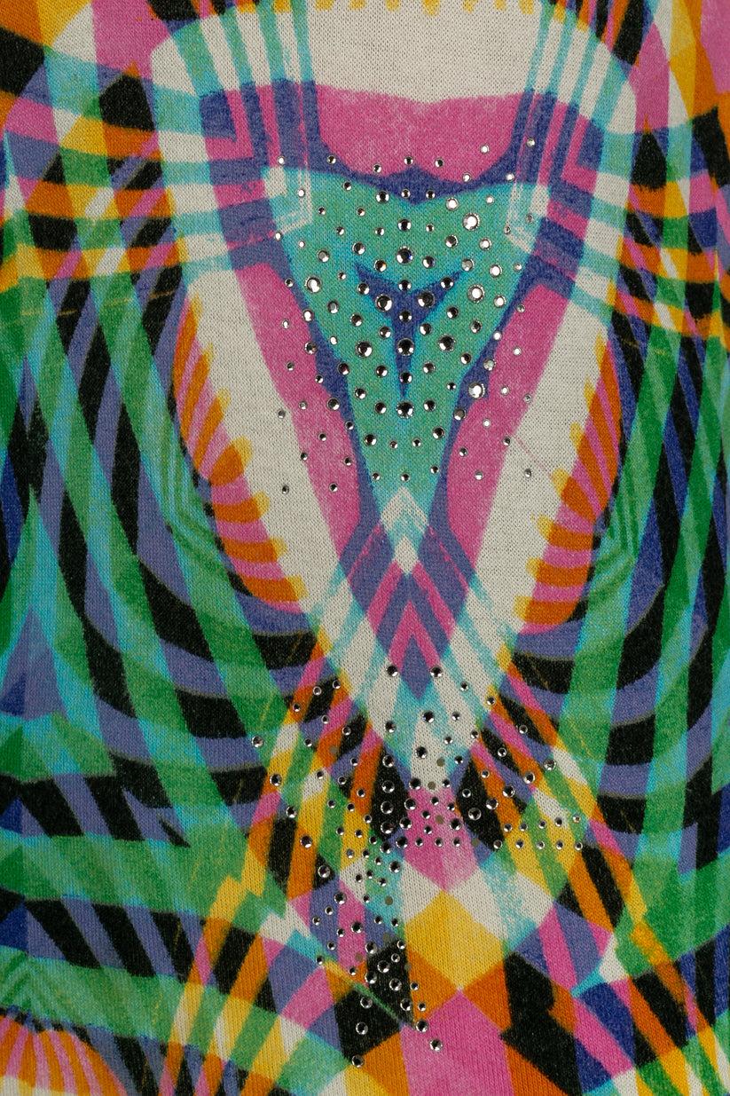 John Galliano Set of a Top and Vest with Psychedelic Print For Sale 4