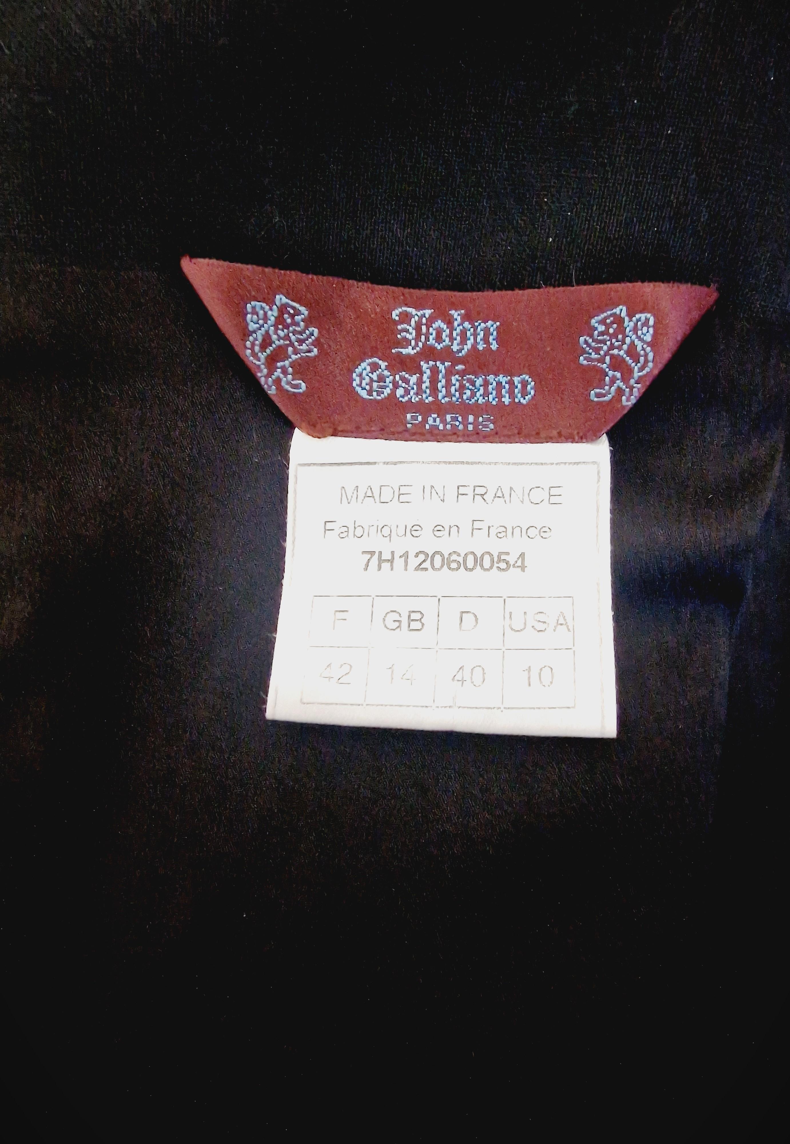 John Galliano - Grande robe de travail vintage des années 90 à épaules larges en vente 6