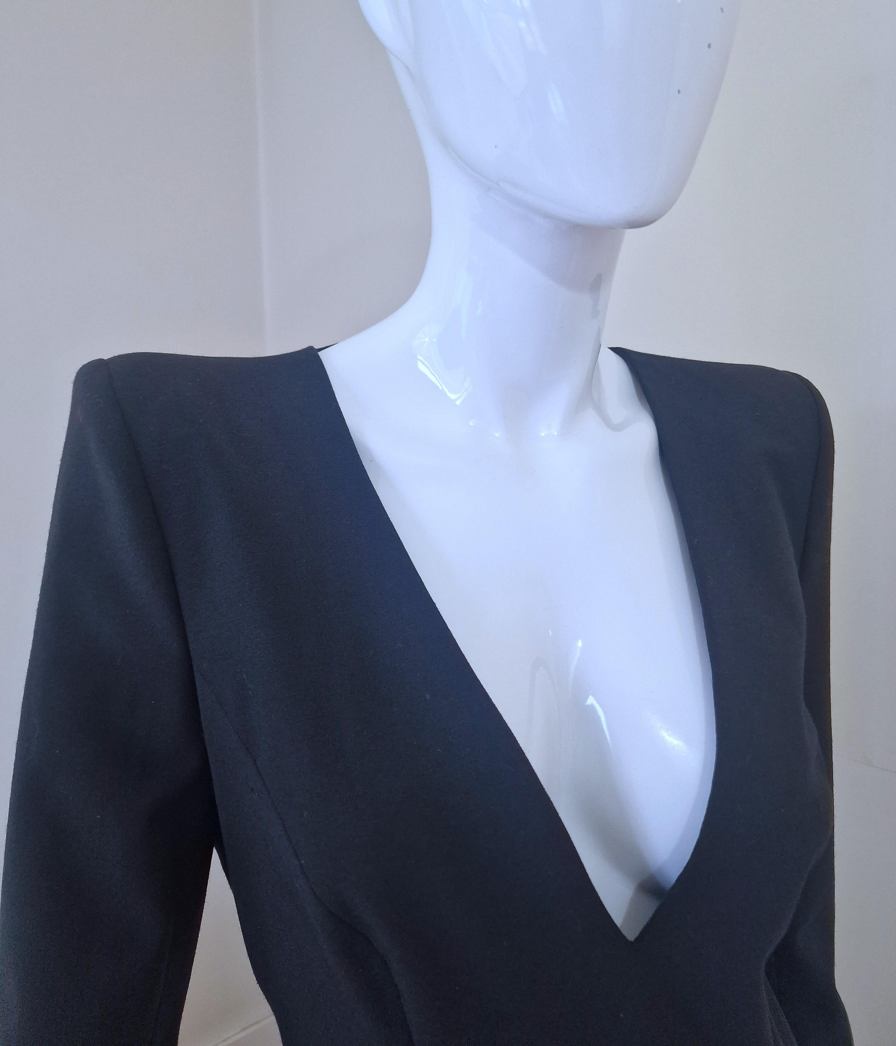 John Galliano - Grande robe de travail vintage des années 90 à épaules larges en vente 1