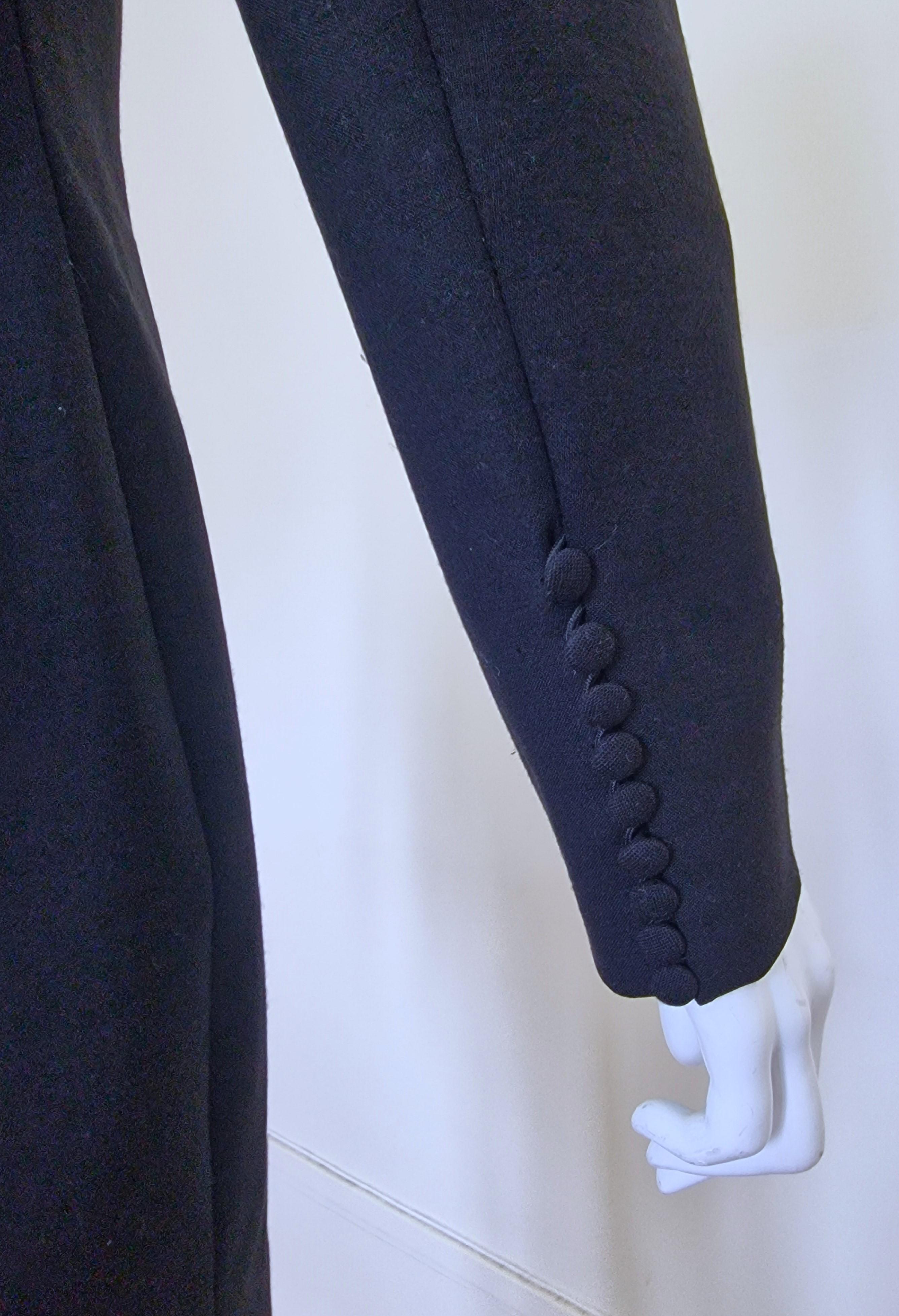 John Galliano Sharp Wide Shoulder Pads Vintage 90s Large Work Working Dress For Sale 3