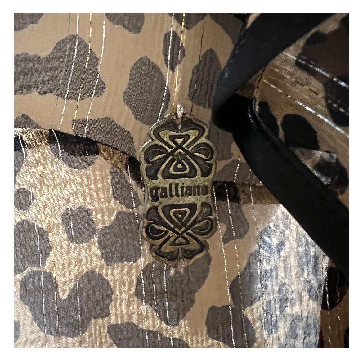 Vestido de volantes de leopardo de John Galliano en Bueno estado para la venta en Los Angeles, CA