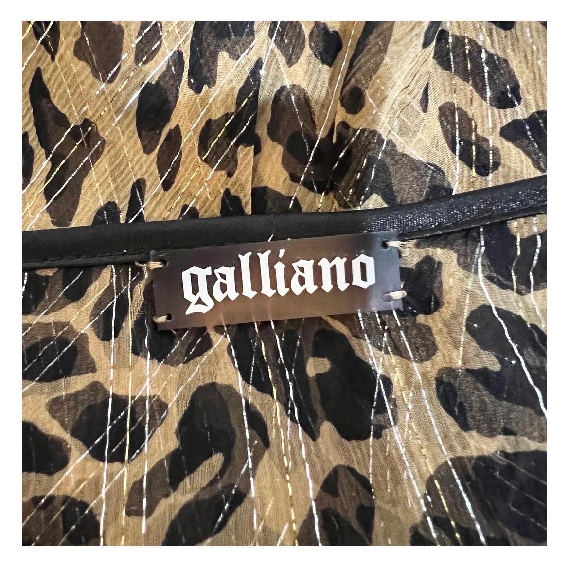 De las mujeres Vestido de volantes de leopardo de John Galliano en venta
