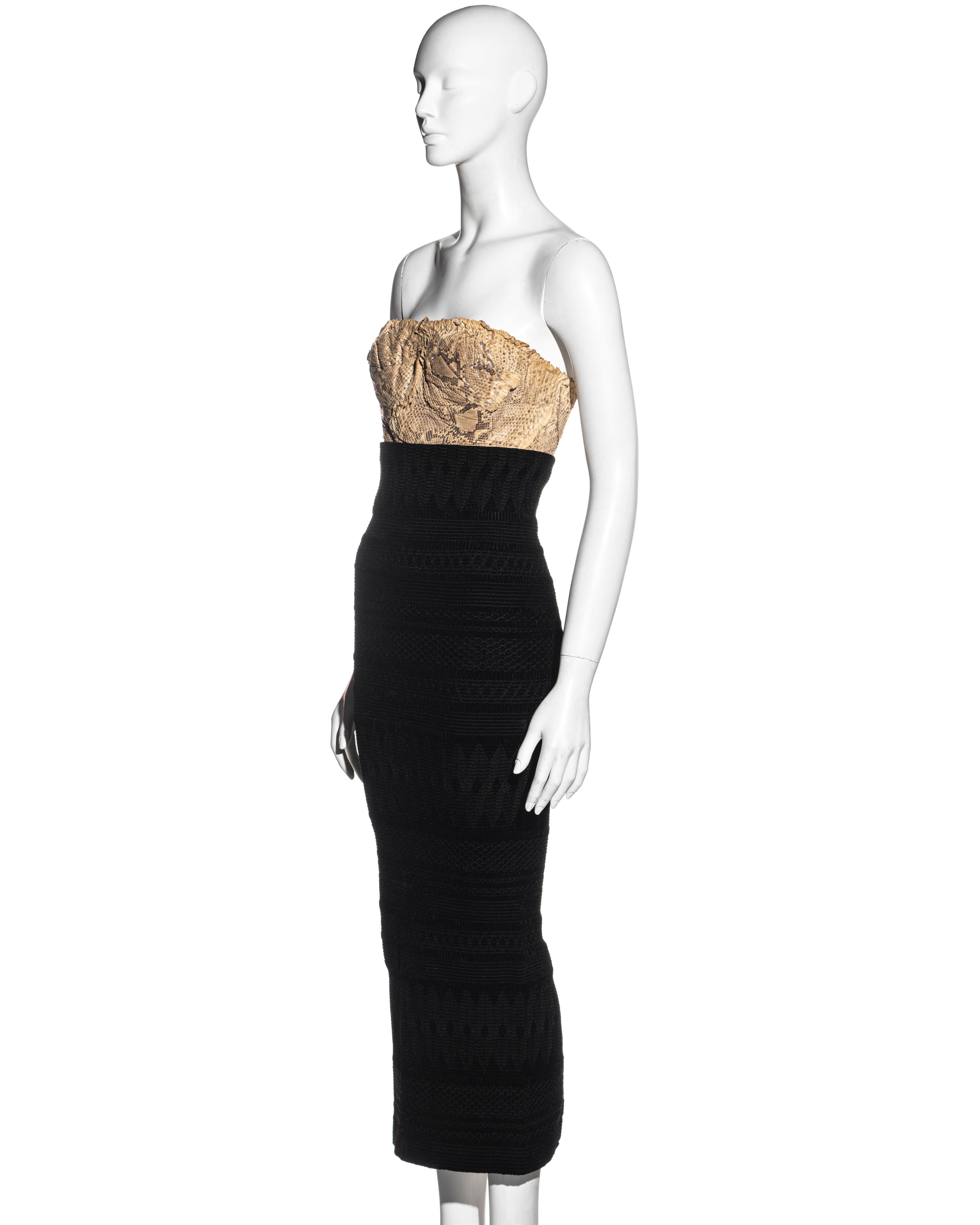 John Galliano shredded python corset and chenille skirt ensemble, fw 1995 3