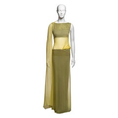 John Galliano: Seidenchiffon-Kleid mit Kristallen und integriertem Schal, Frühjahr/Sommer 1999