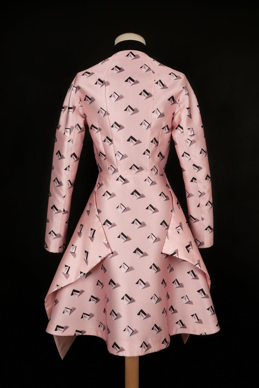 Women's John Galliano Silk Coat with Geographical Patterns, 2014 For Sale