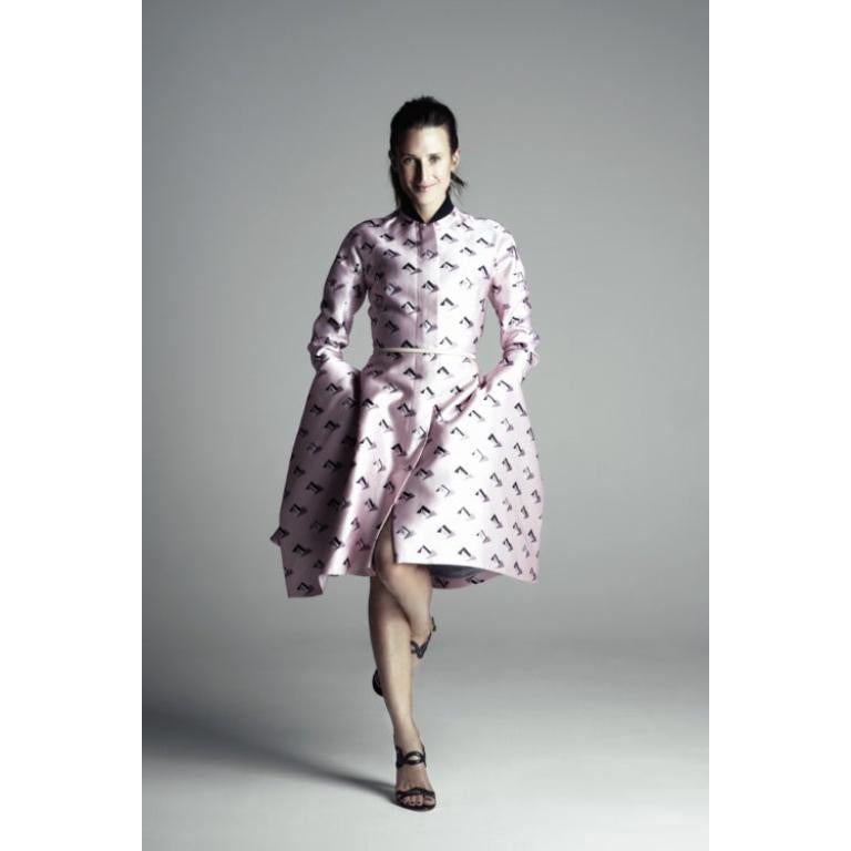 John Galliano Silk Coat with Geographical Patterns, 2014 For Sale 5