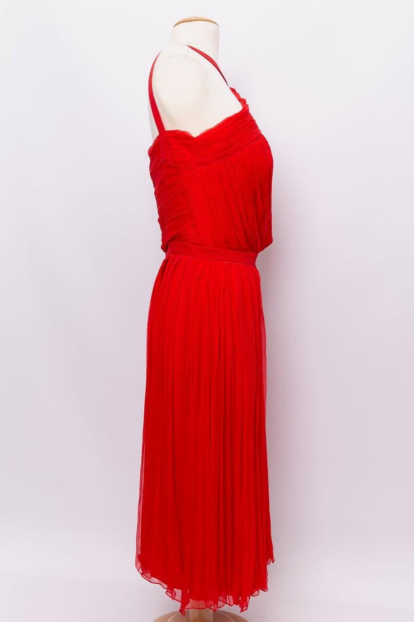 John Galliano Silk Dress, Size 44 In Excellent Condition For Sale In SAINT-OUEN-SUR-SEINE, FR