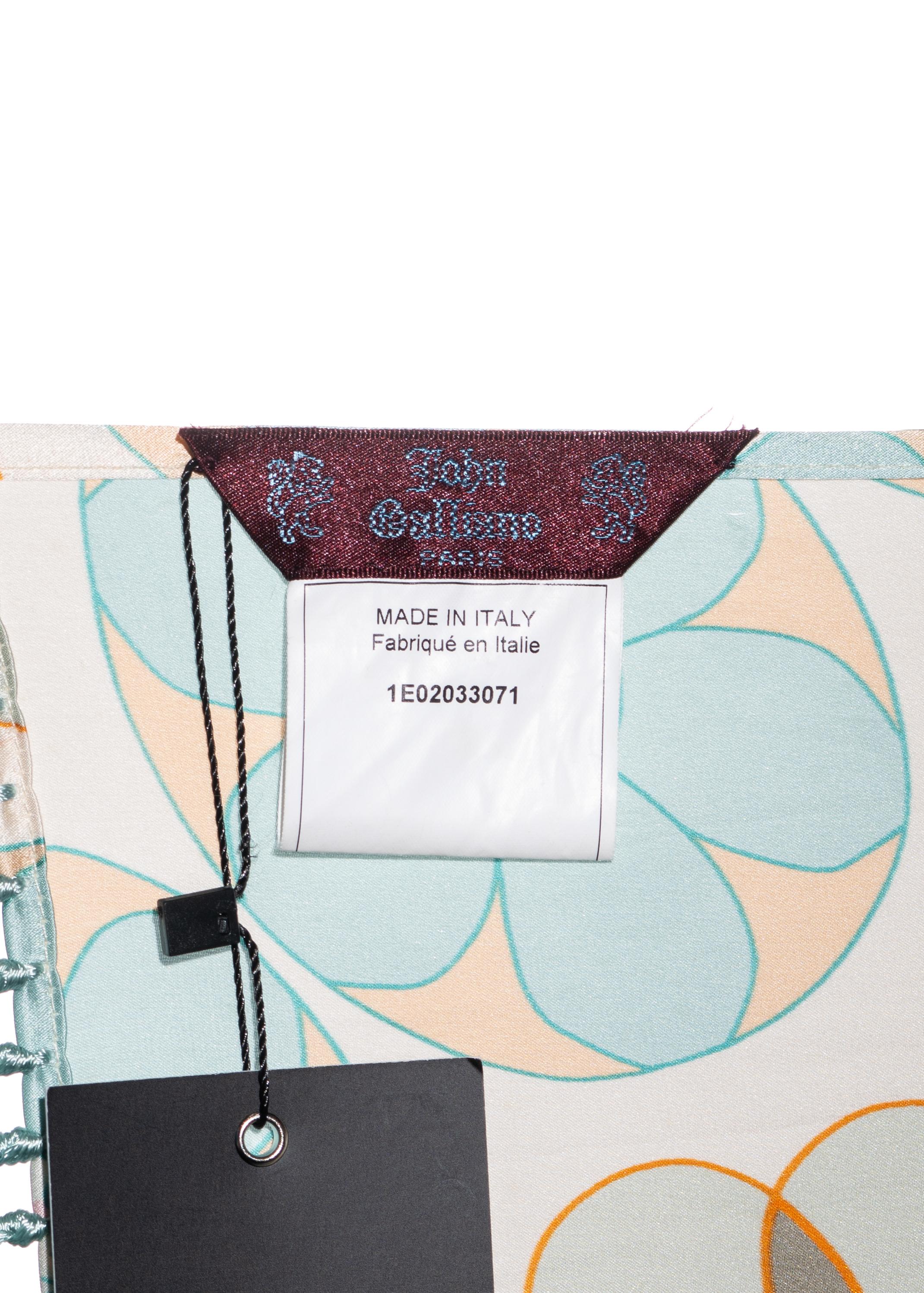 John Galliano silk multifunctional fringed bandeau top / scarf, ss 2001 4