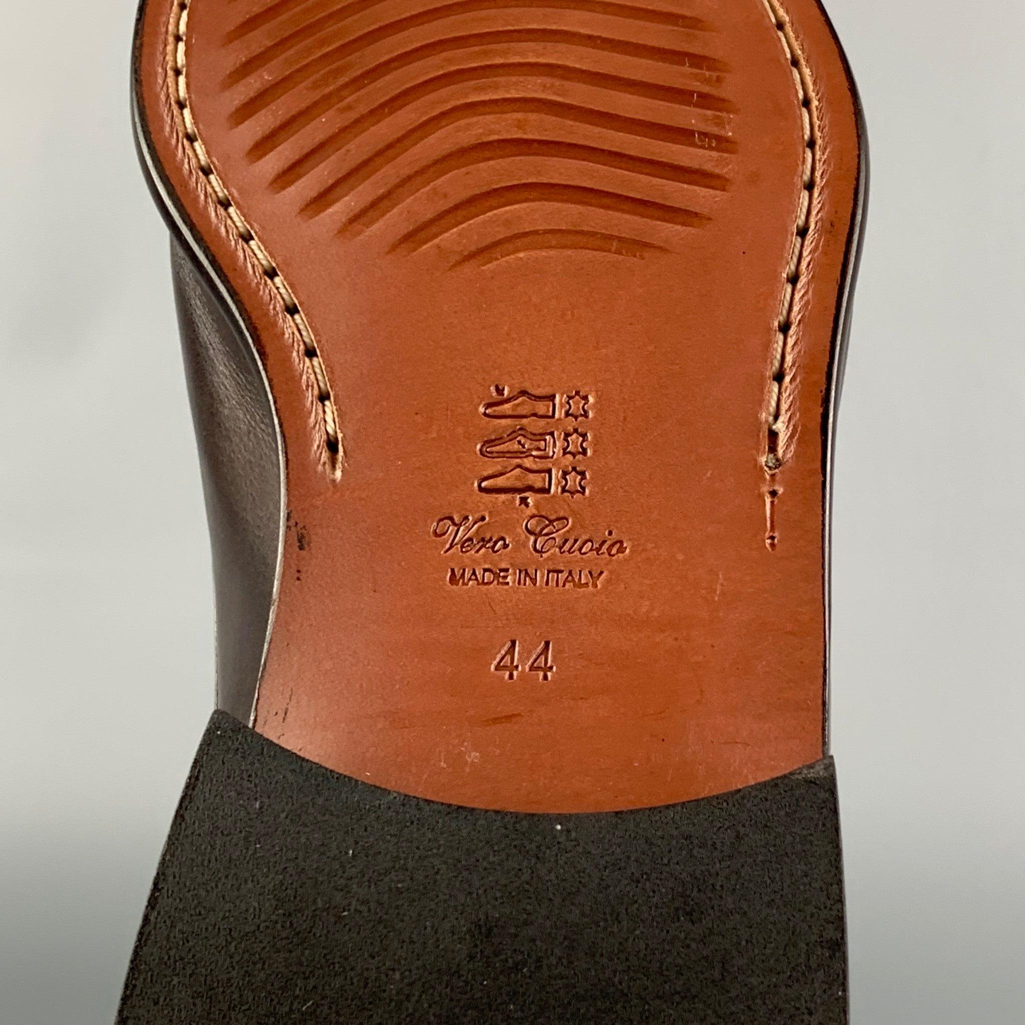 JOHN GALLIANO Taille 11 Chaussures à lacets en cuir Brown en vente 3