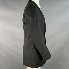John Galliano Taille 40 Manteau de sport en laine vierge noir avec tête de mort et strass