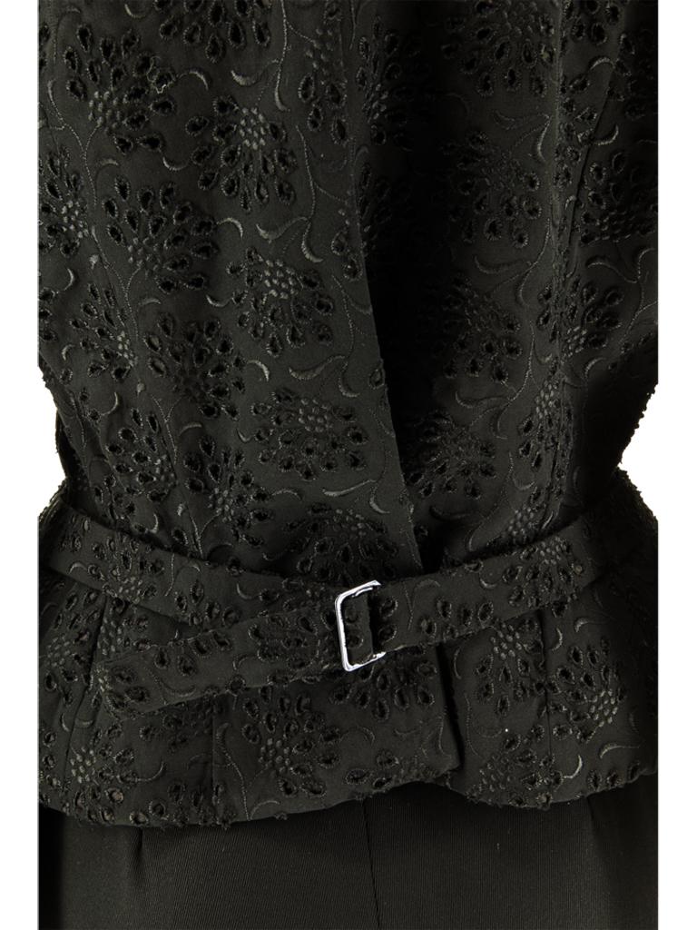 John Galliano Frühjahr 1996 Broderie Anglaise maßgeschneiderte Jacke inspiriertes Oberteil Damen