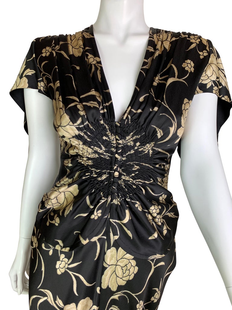 John Galliano Spring 1997 Floral Print Dress For Sale 5
