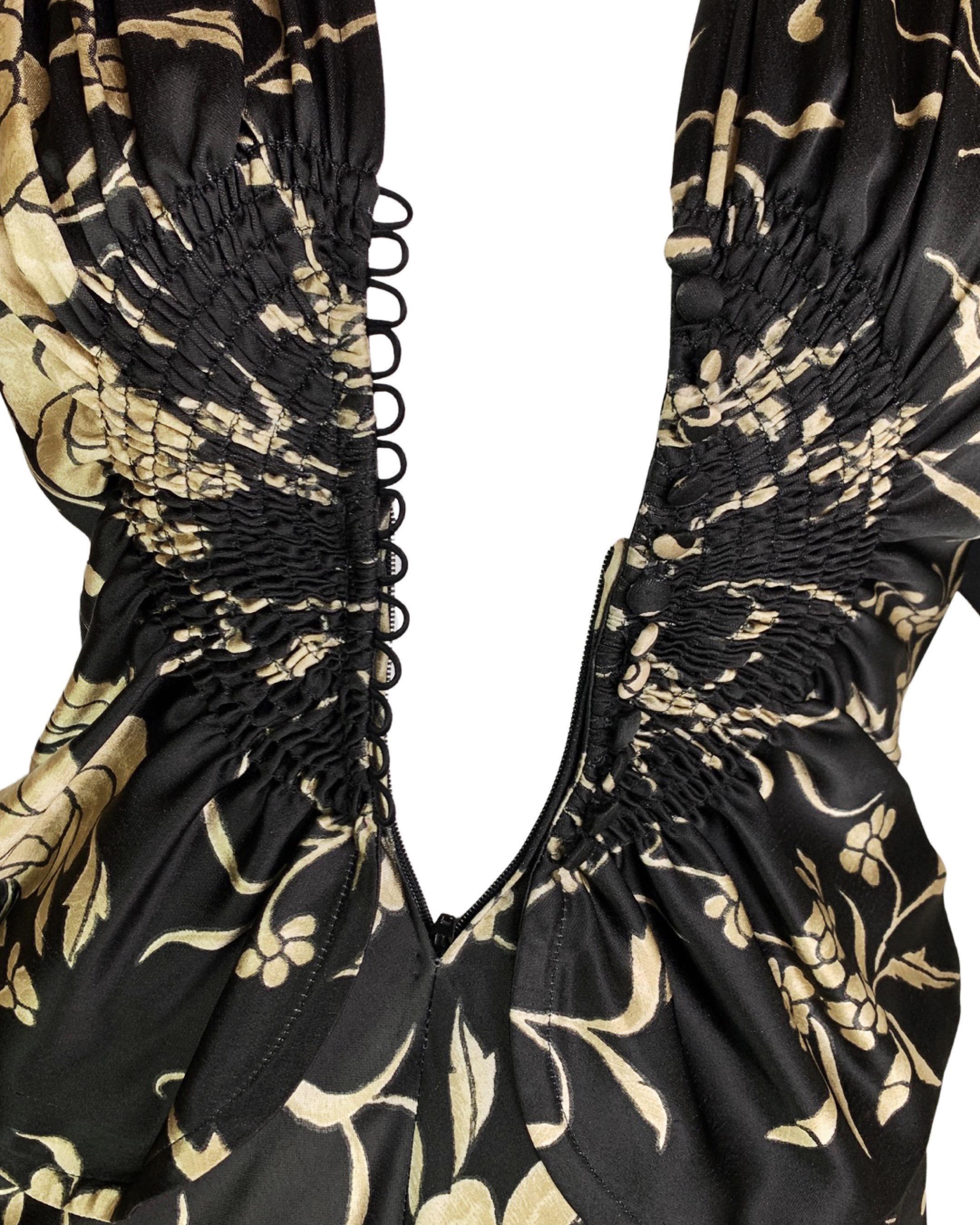 John Galliano Spring 1997 Floral Print Dress In Good Condition In Prague, CZ