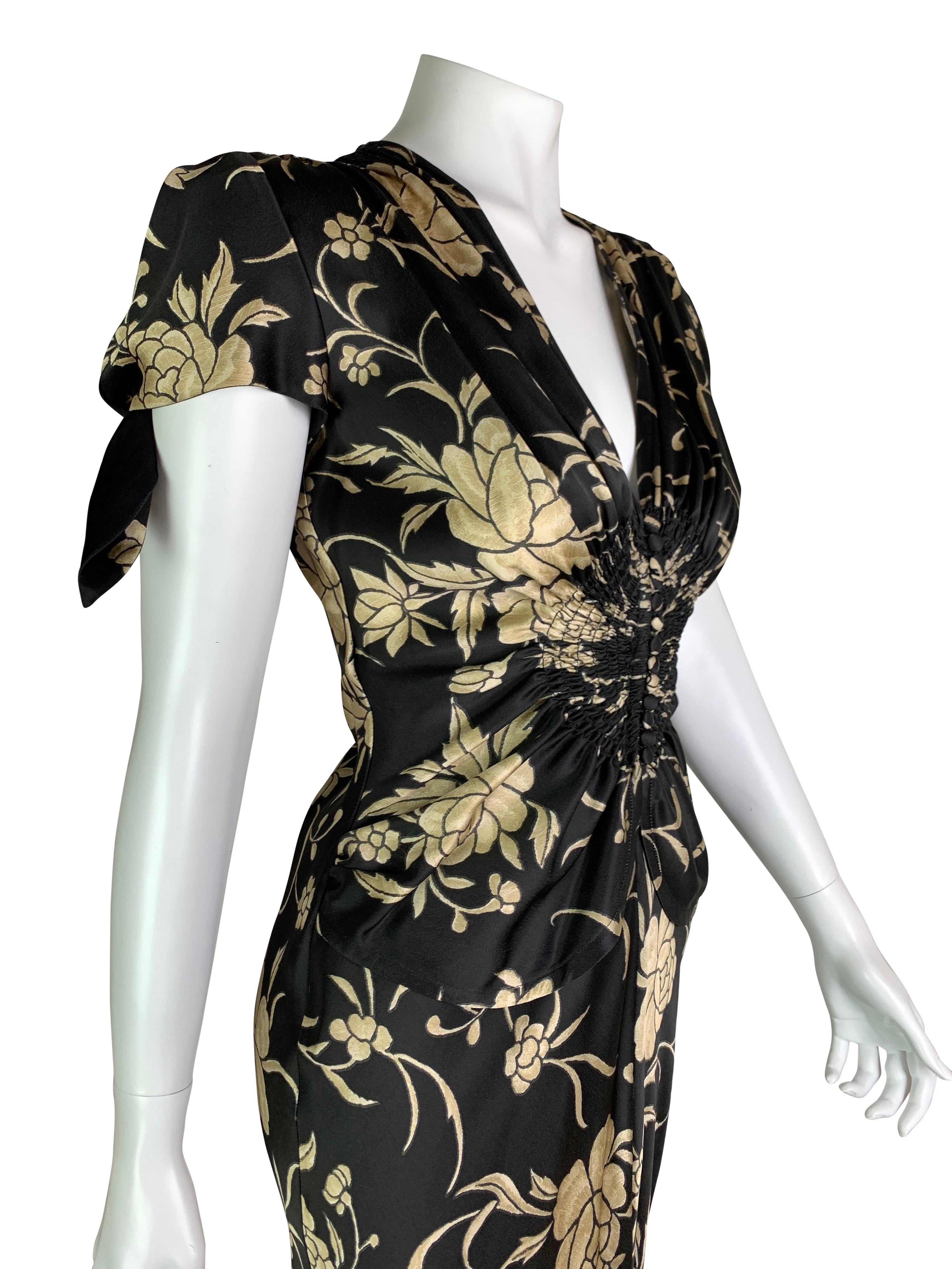 John Galliano Spring 1997 Floral Print Dress 1