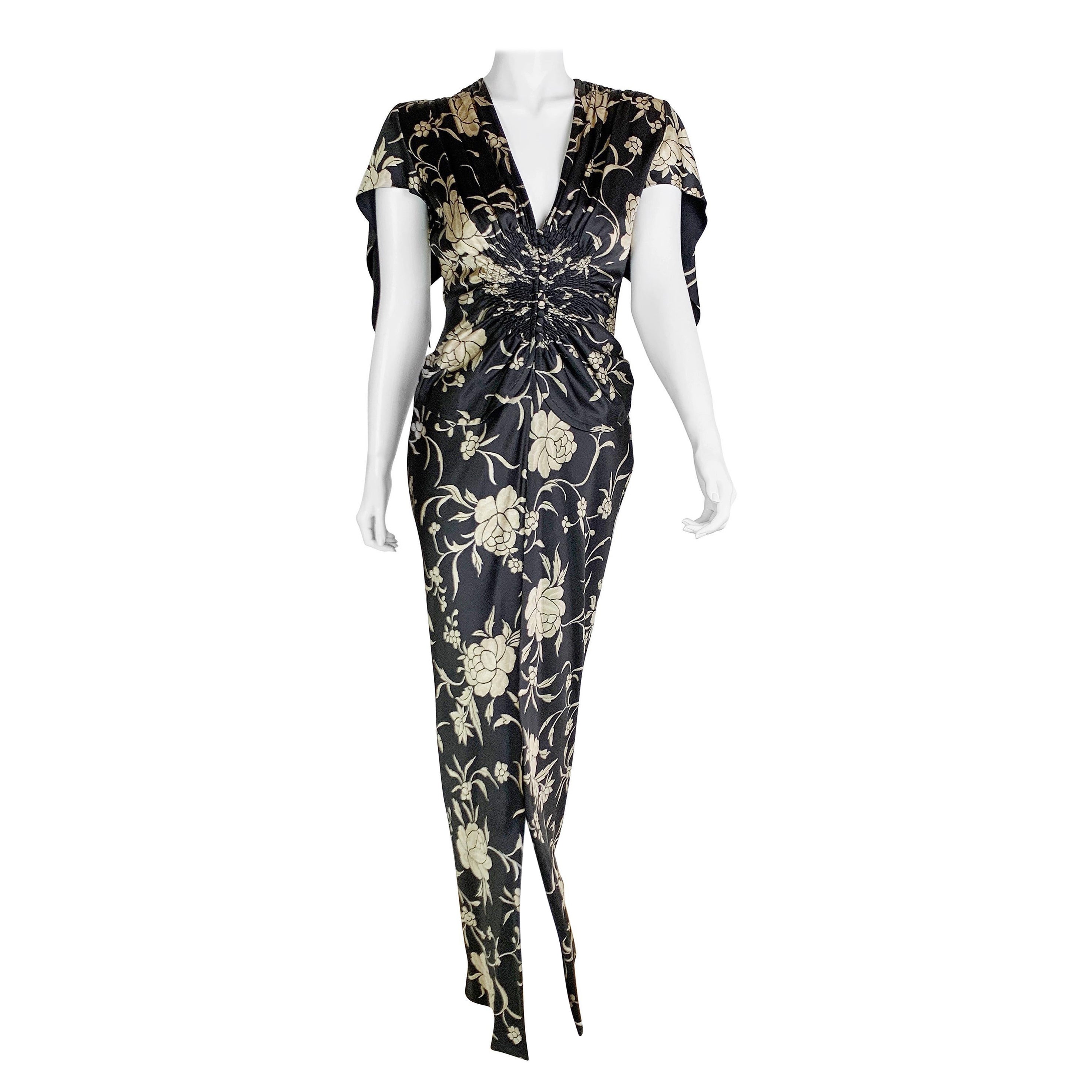 John Galliano Spring 1997 Floral Print Dress