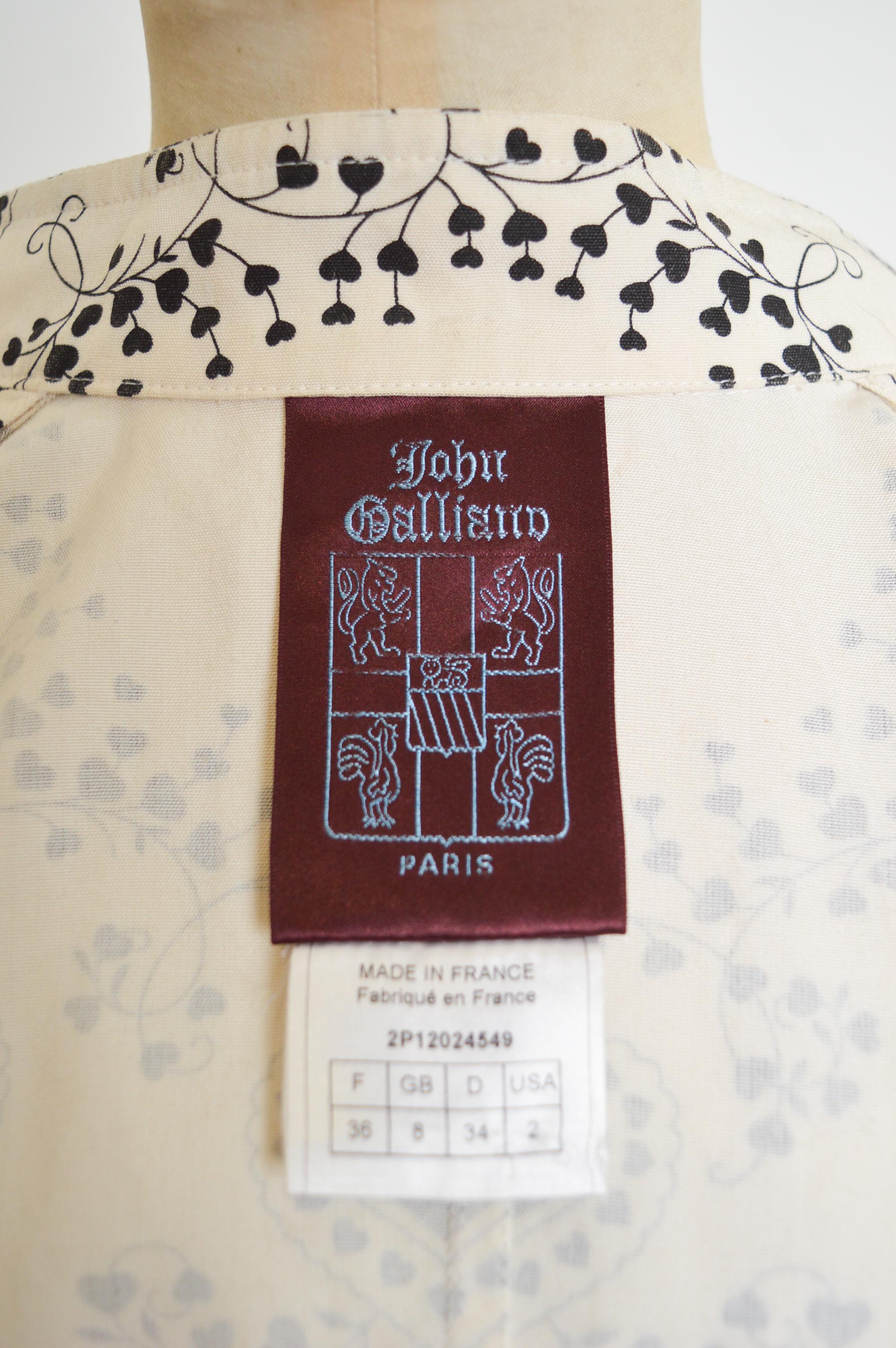 John Galliano Frühjahr 2002 Bandana Herzdruck Vintage Moto Jacke aus Baumwolle und Seide im Angebot 2