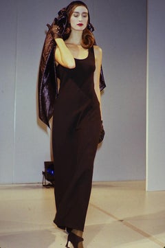 John Galliano Spring/Summer 1989 ‘Charles James’ Black Bias Cut Crepe Dress