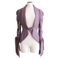 John Galliano Spring/Summer 1999 'Ballet Russes' Purple Jacket with Tie Sleeves