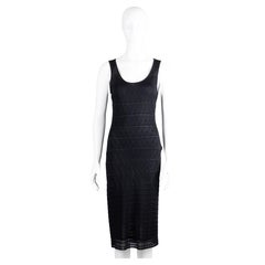 John Galliano Spring/Summer 1999 Black Diamond Knit Sleeveless Dress