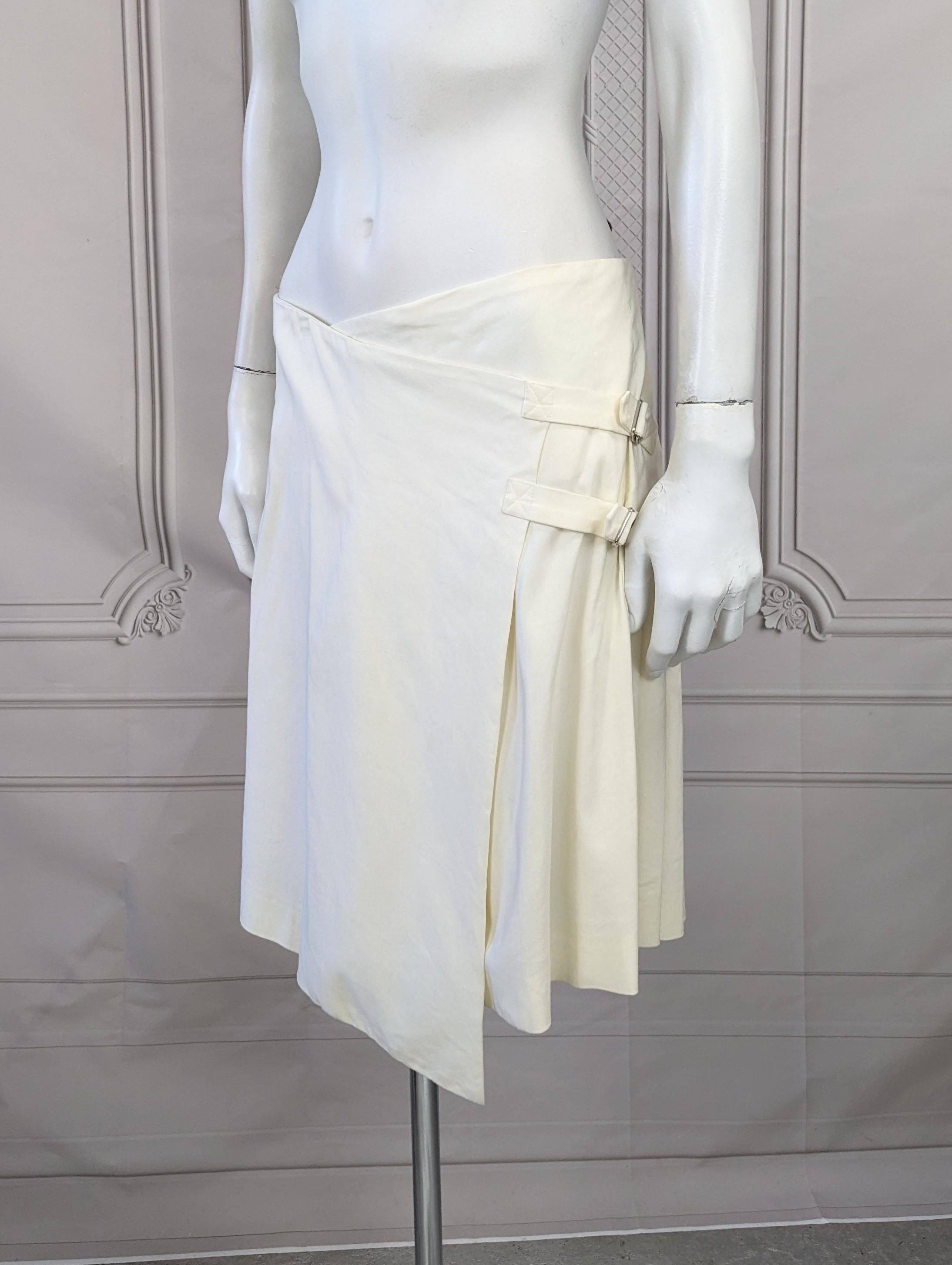 Gray John Galliano Spring/Summer 2000 Asymmetrical Wrap Kilt Skirt For Sale