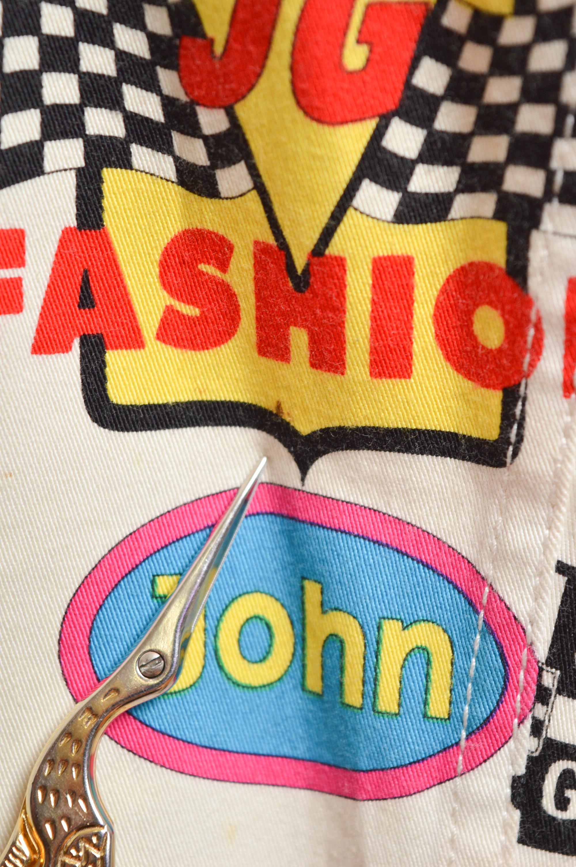 John Galliano Spring /Summer 2002 Runway Waistcoat Top & Matching Low rise Pants For Sale 14