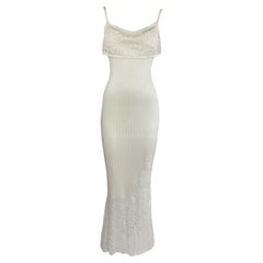 John Galliano Spring Summer S/S 1999 robe de mariée en tricot et crochet