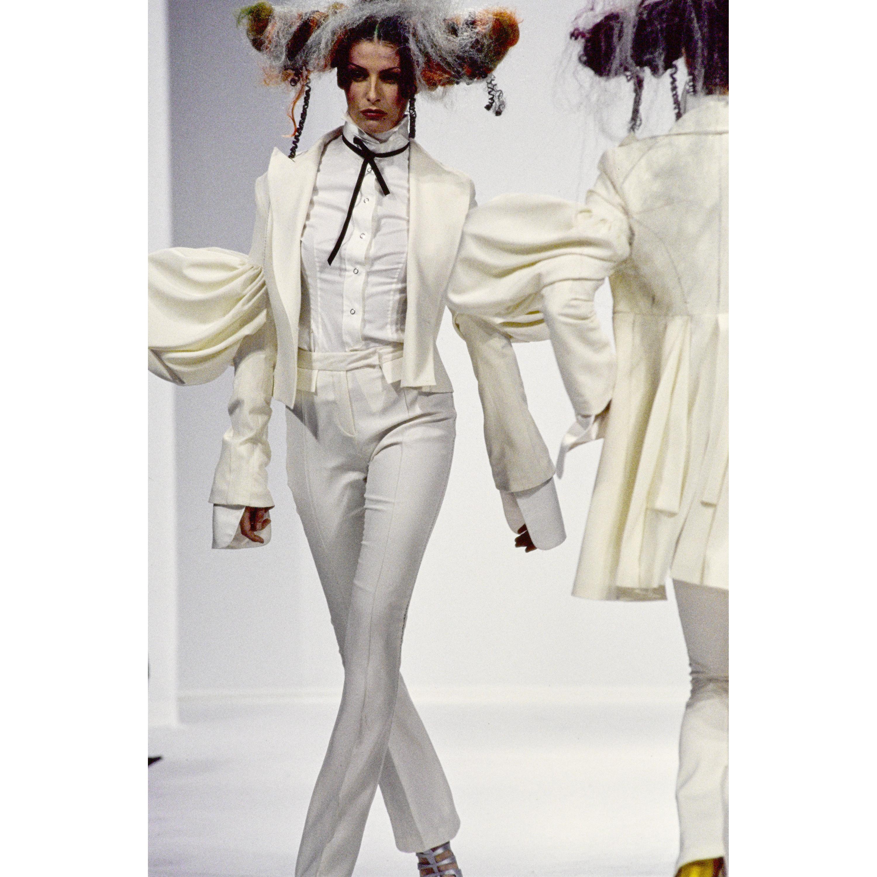 John Galliano SS-1993 Cropped Acetate Pants For Sale 1