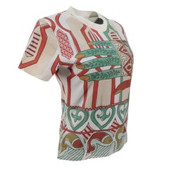 John Galliano - T-shirt en coton imprimé SS-2002