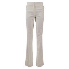 John Galliano SS-2005 Cotton and Silk Officer Pants with Contrast Piping
