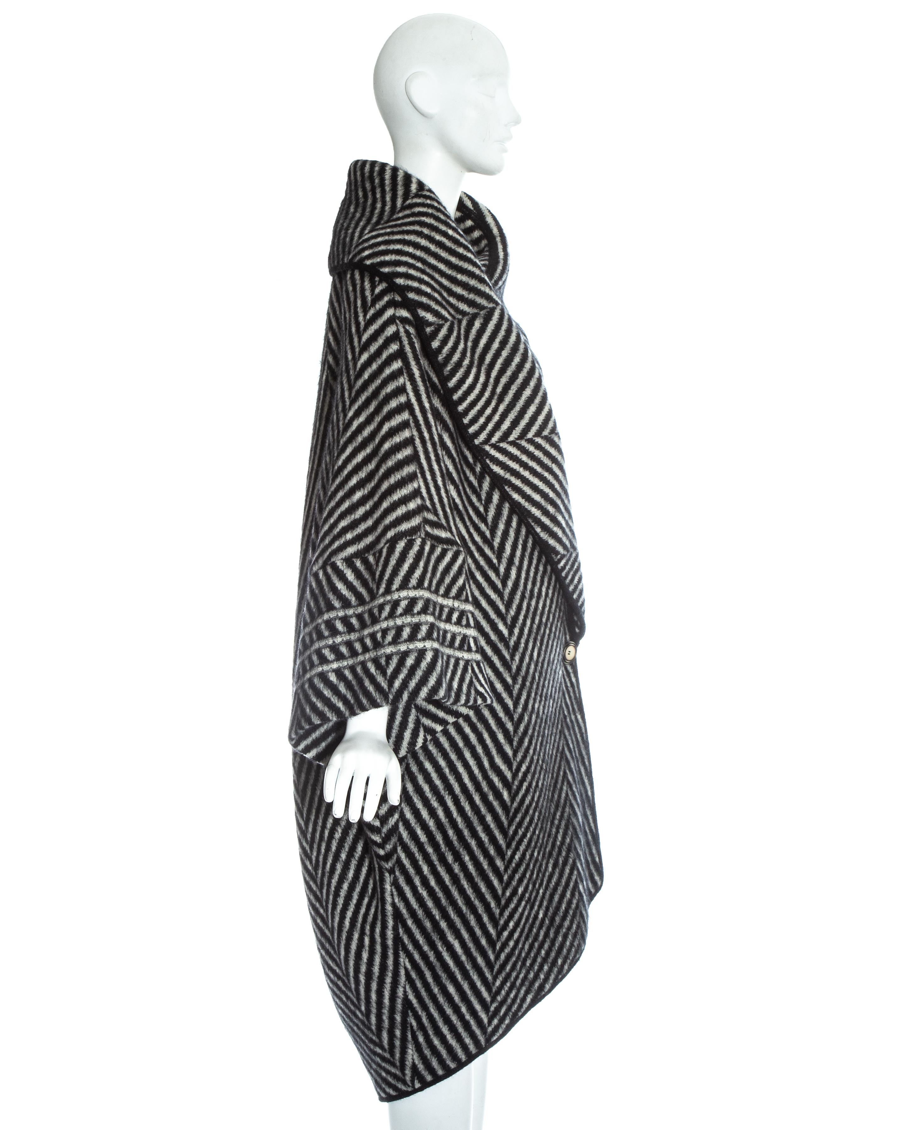 John Galliano striped mohair blanket coat, fw 1999 In Excellent Condition In London, GB