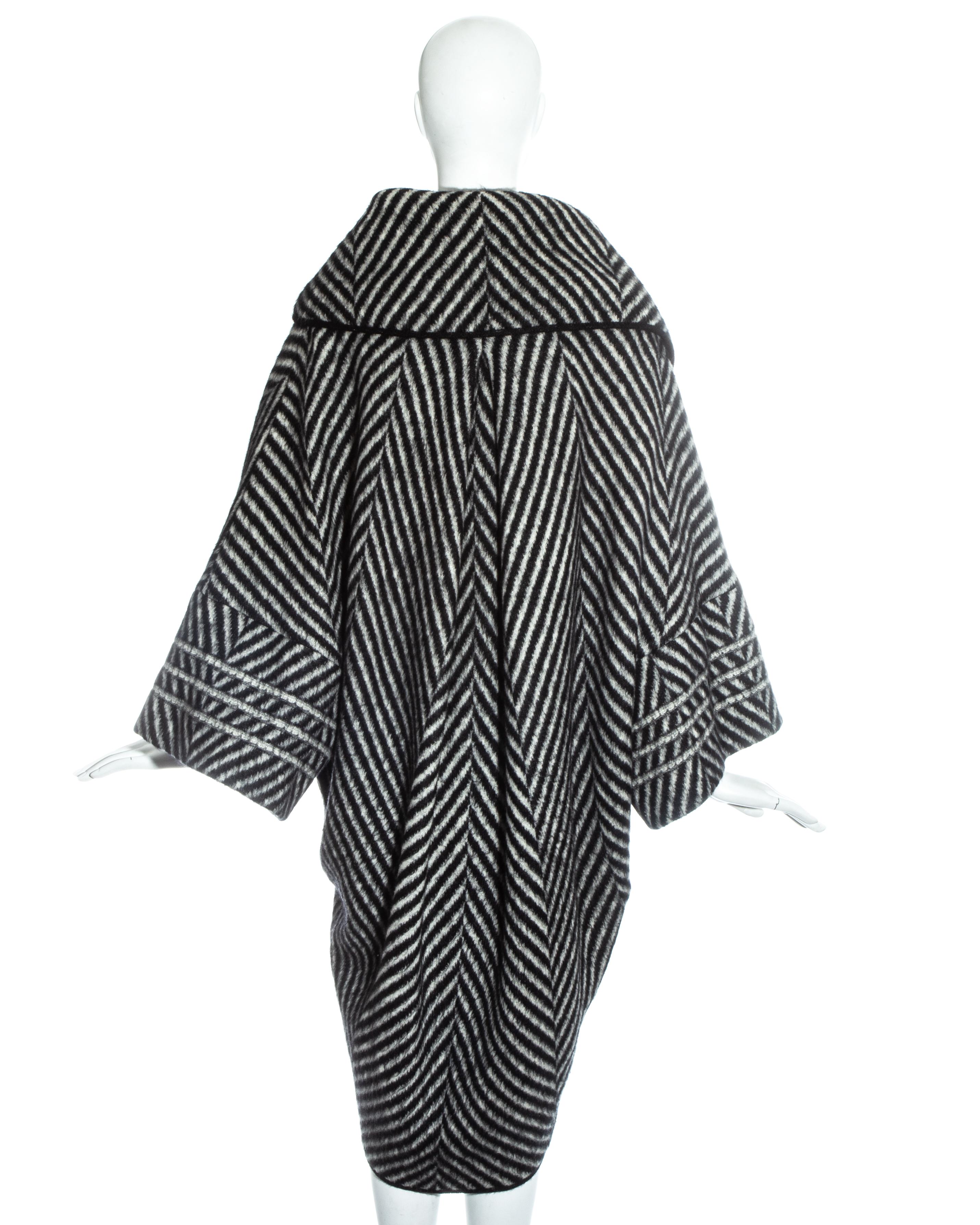 Women's John Galliano striped mohair blanket coat, fw 1999