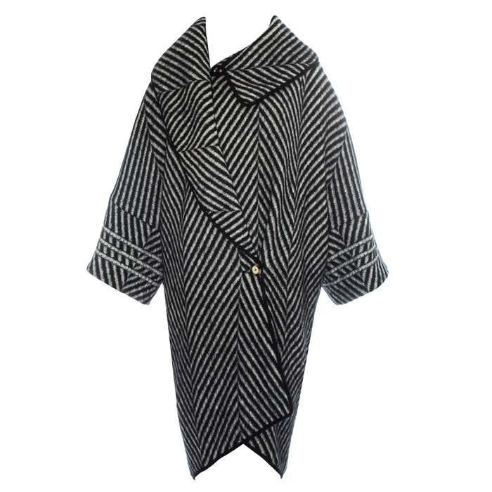 John Galliano striped mohair blanket coat, fw 1999 For Sale at 1stDibs ...