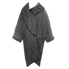 John Galliano striped mohair blanket coat, fw 1999
