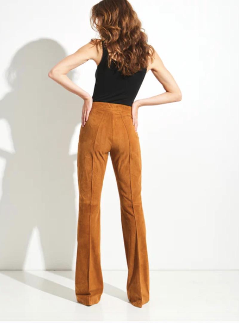 John Galliano Suede Pants In Excellent Condition For Sale In New York, NY