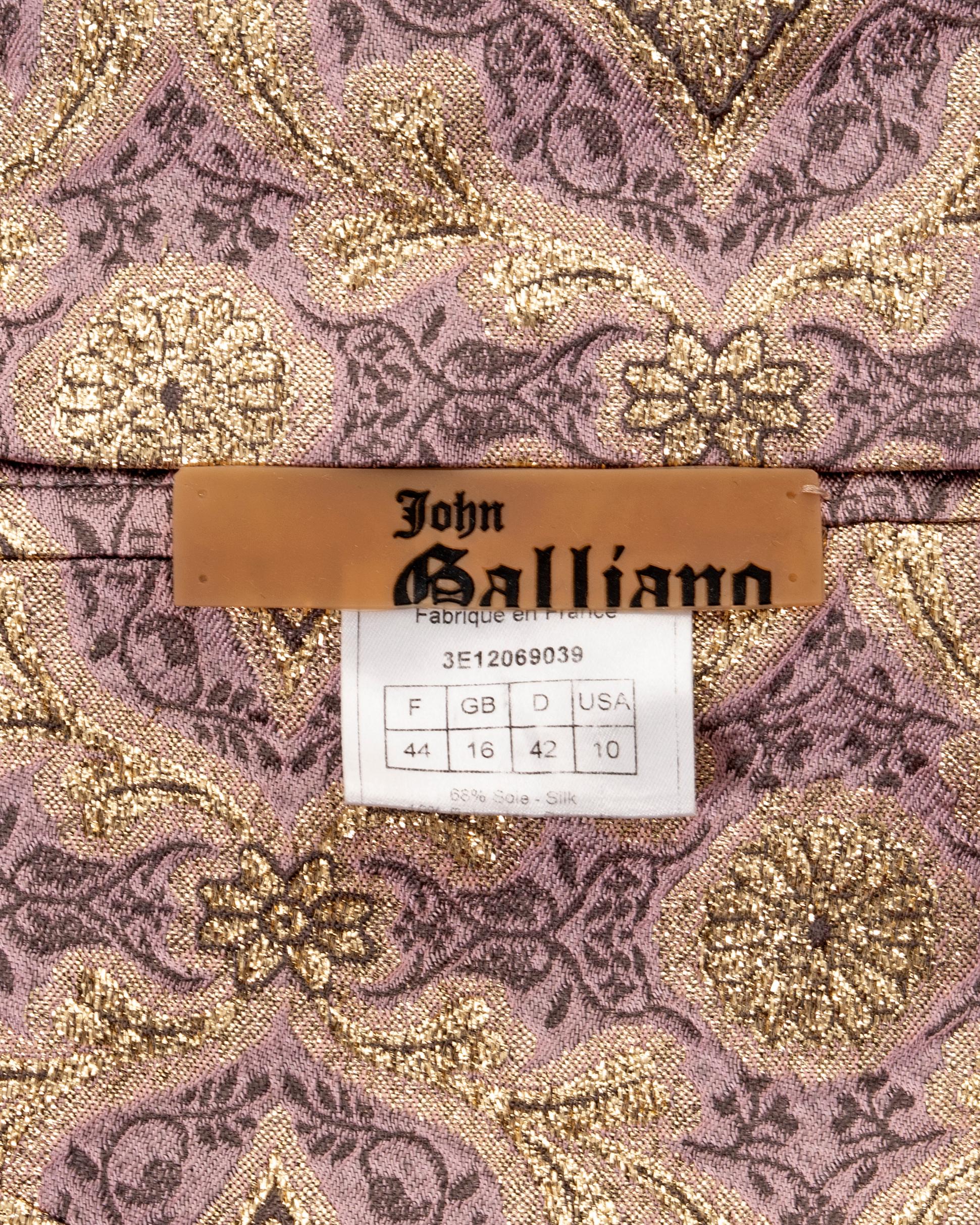 John Galliano teal bias cut silk evening dress with brocade corset, ss 2003 For Sale 6