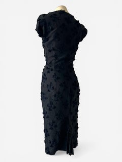 Vestido floral texturizado John Galliano, Otoño Invierno 1999