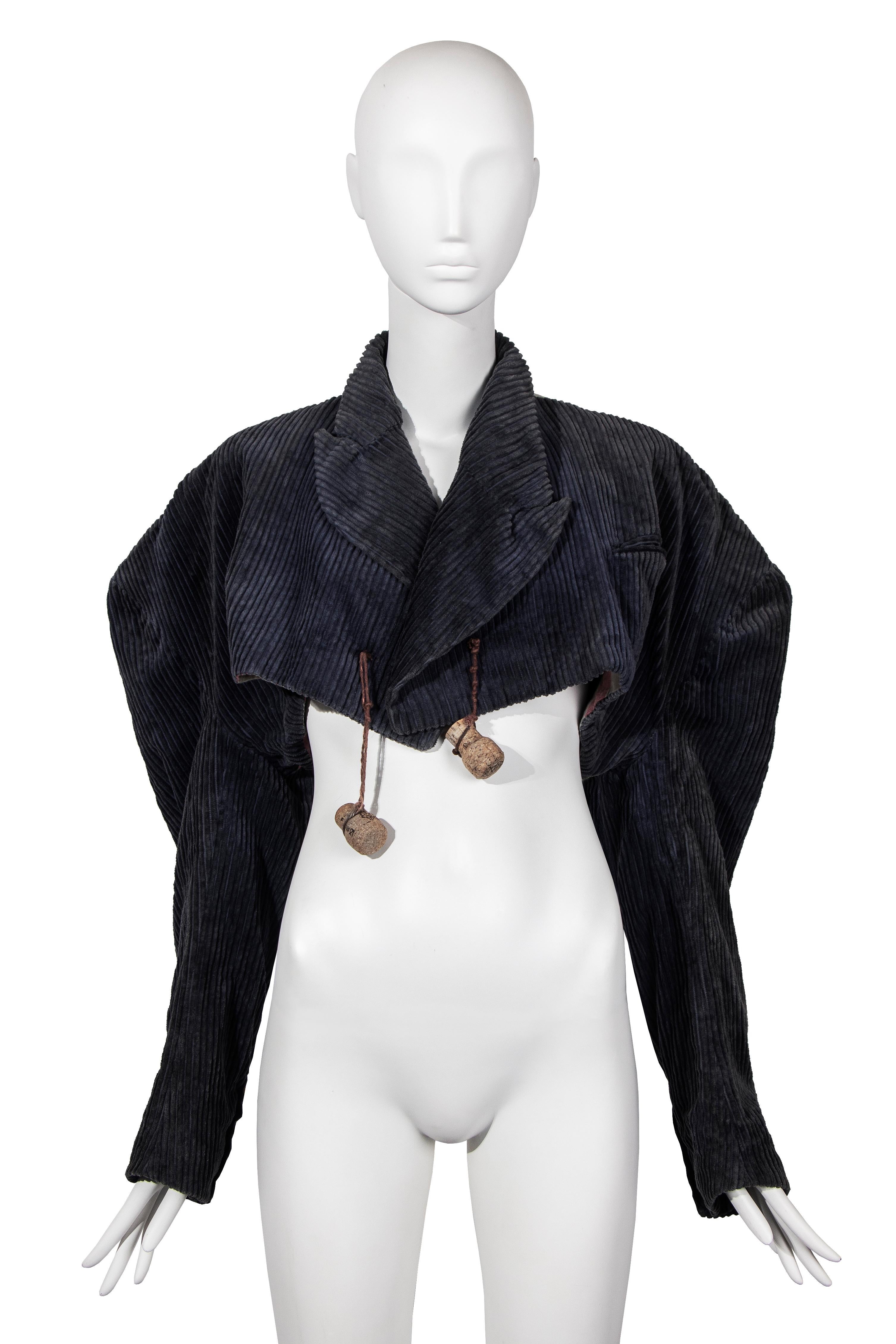 John Galliano 'The Ludic Games' spencer jacket & oversized shirt pair, fw 1985 For Sale 4
