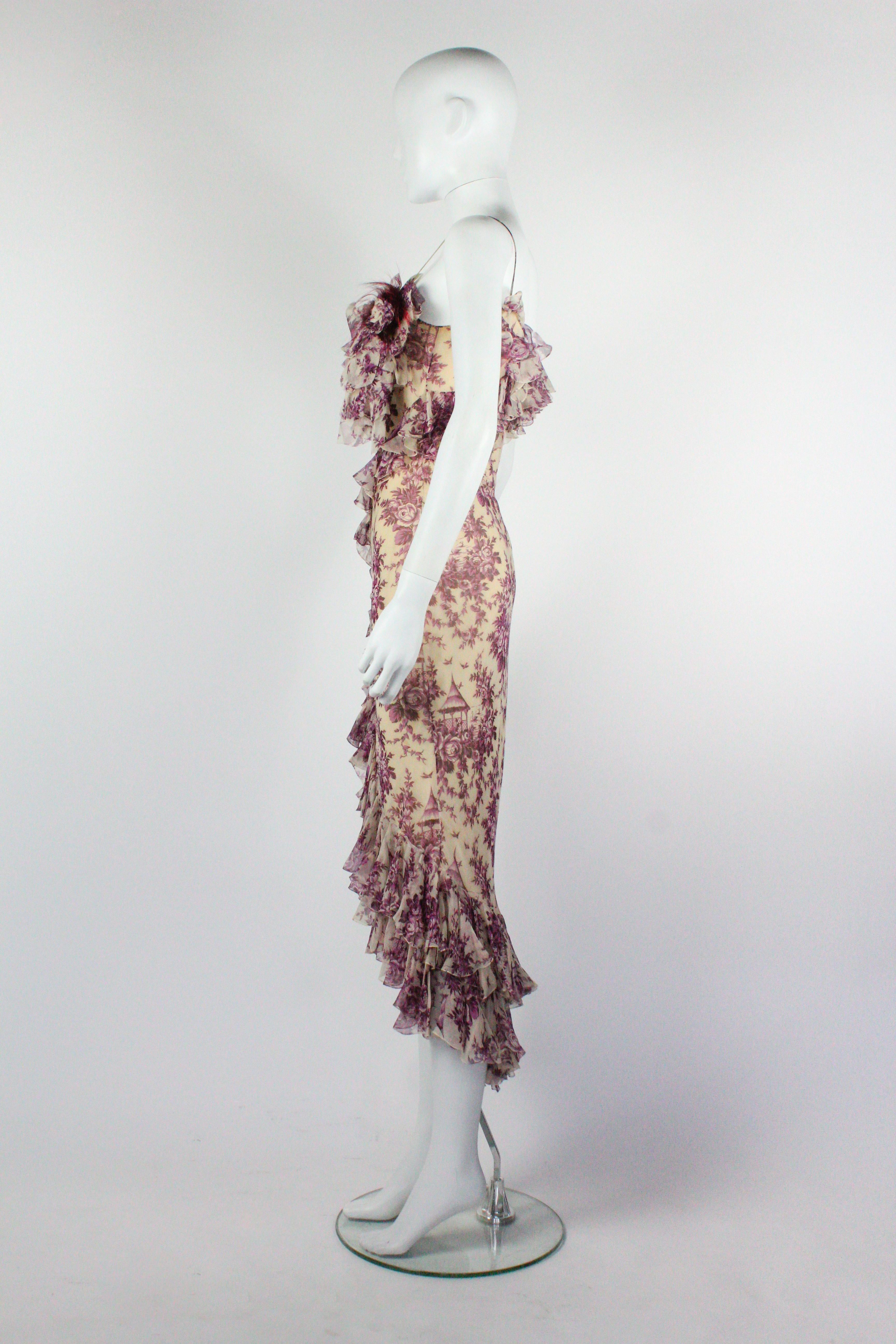 John Galliano Toile de Jouy Silk Dress F/W 2003 1
