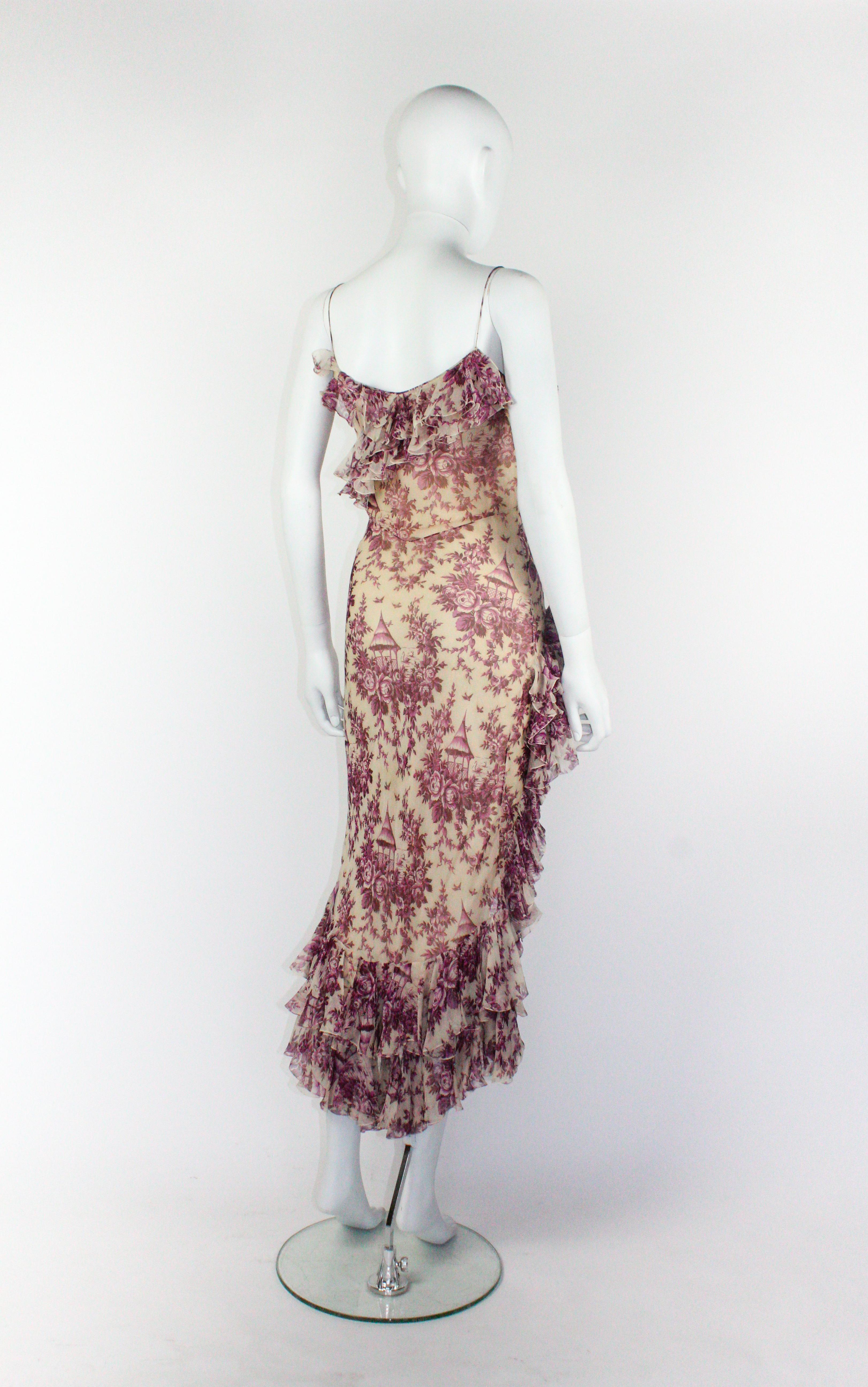 John Galliano Toile de Jouy Silk Dress F/W 2003 3