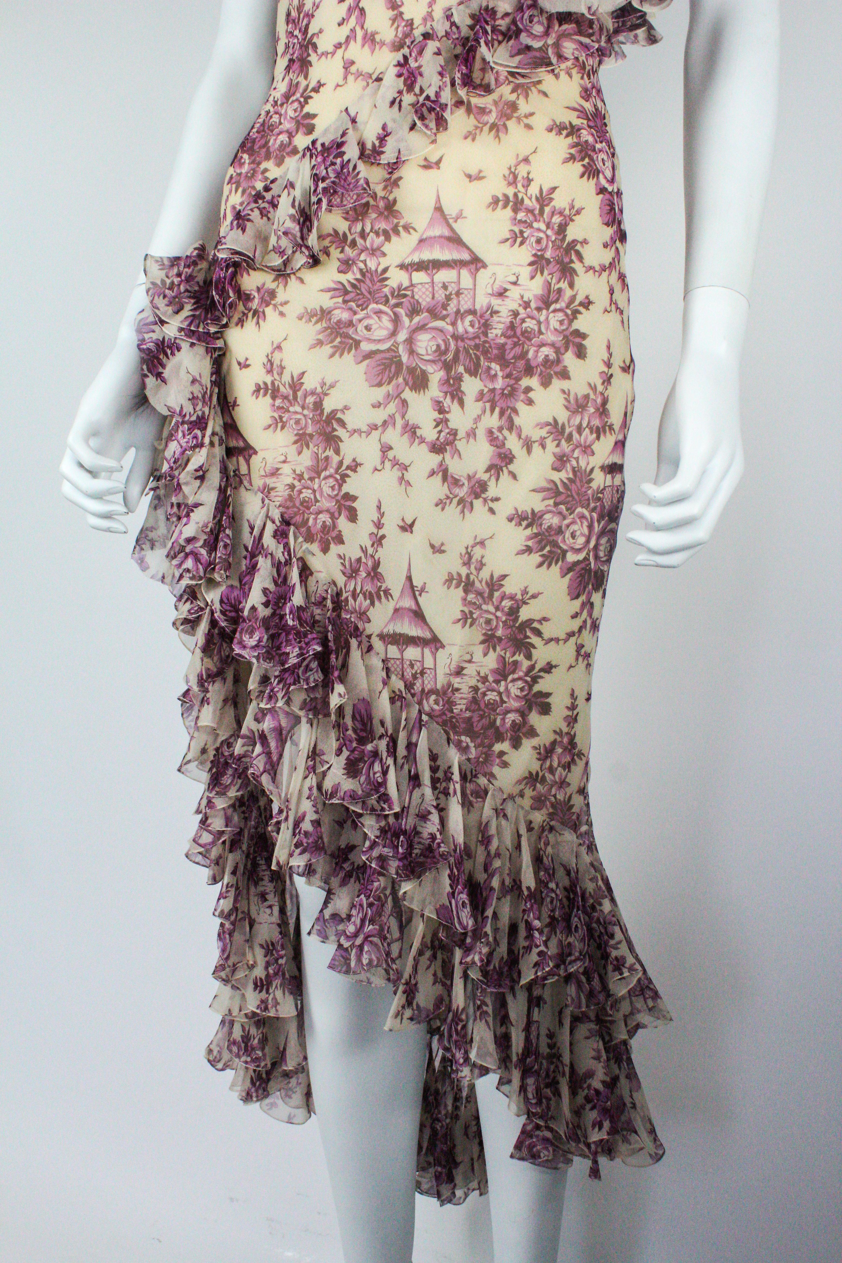 John Galliano Toile de Jouy Silk Dress F/W 2003 4