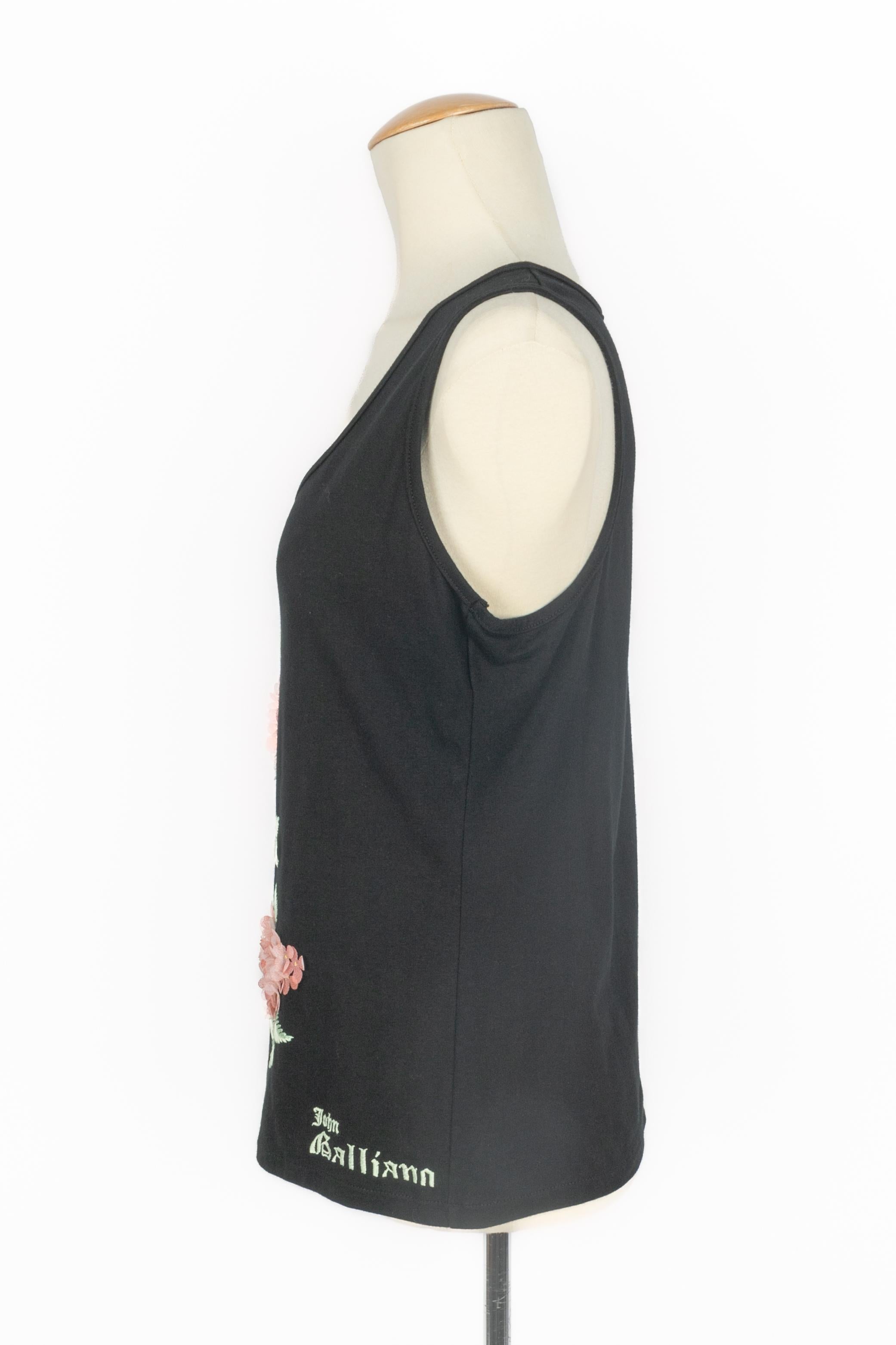 John Galliano top con fiori in vendita 1